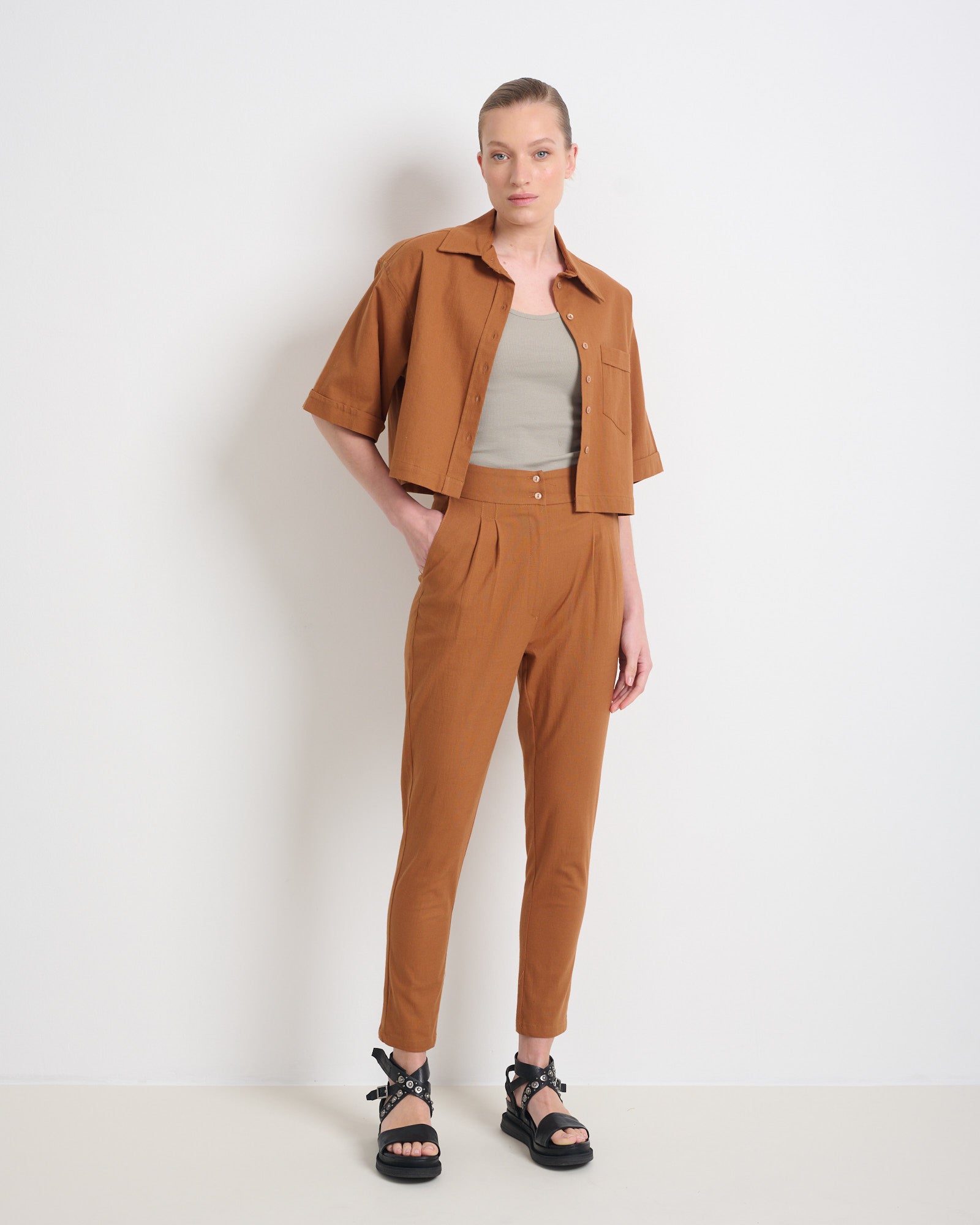 Esther Shirt Brick - Layou Design by Shay Sobol