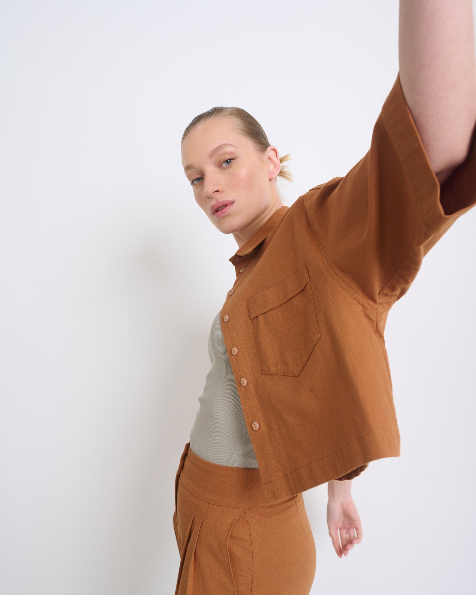 Esther Shirt Brick - Layou Design by Shay Sobol