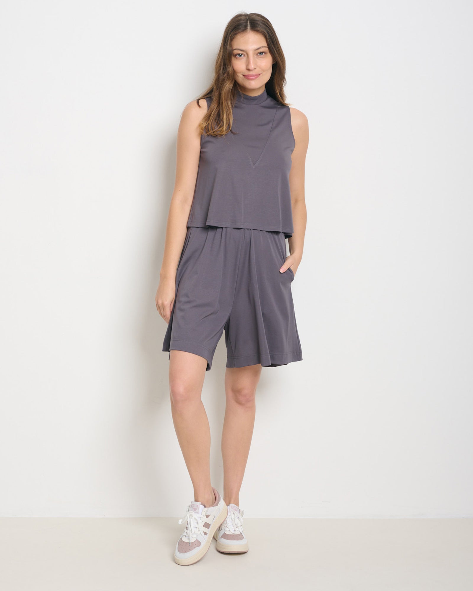 Haley Tank Top Grey - Layou Design by Shay Sobol