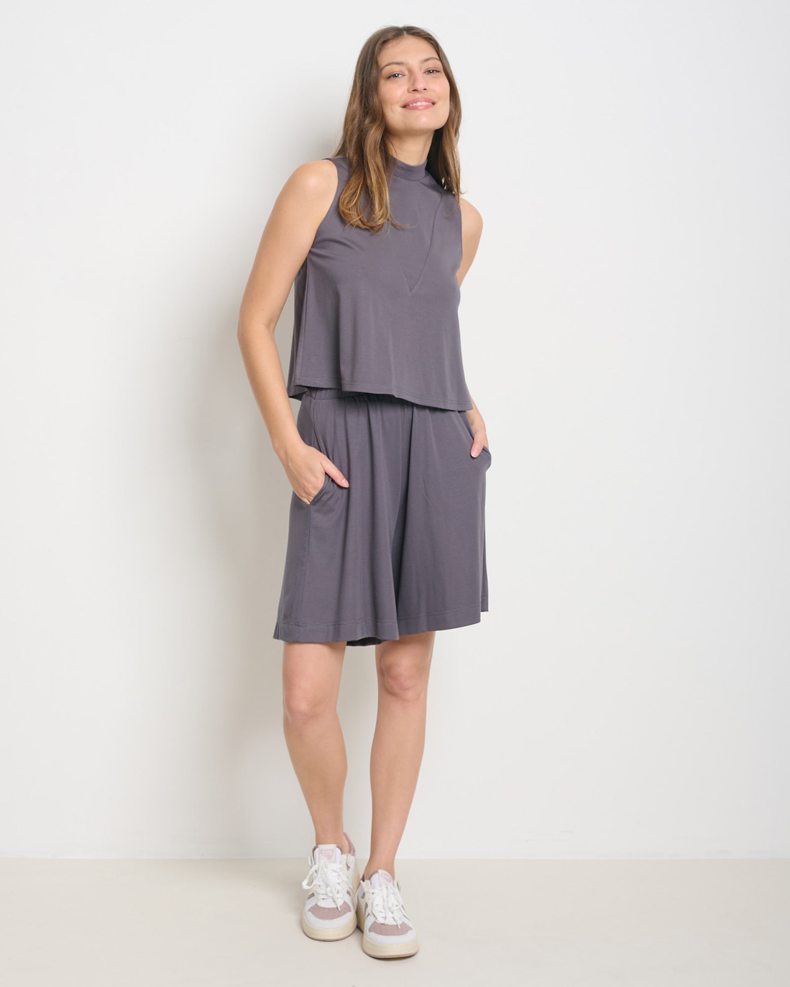 Haley Tank Top Grey - Layou Design by Shay Sobol