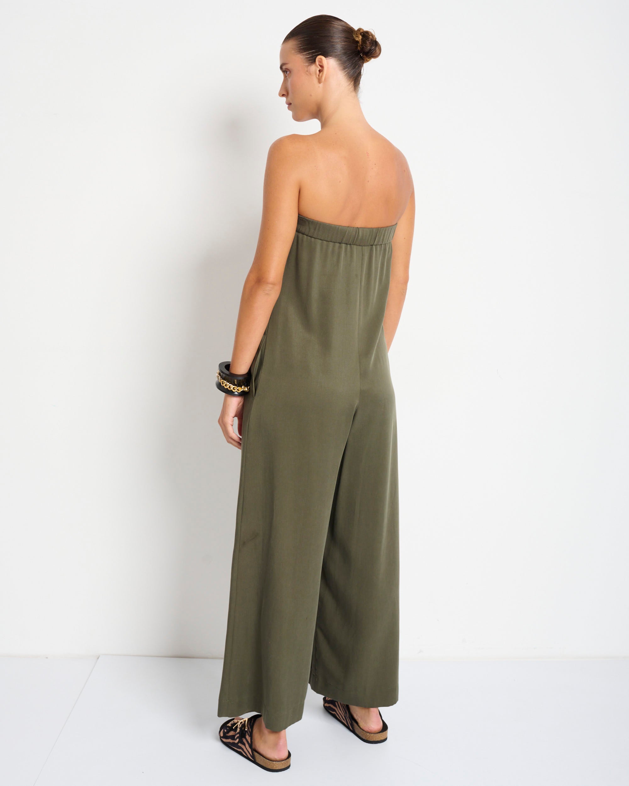 Cicilia Jumpsuit Olive Green - Layou Design by Shay Sobol