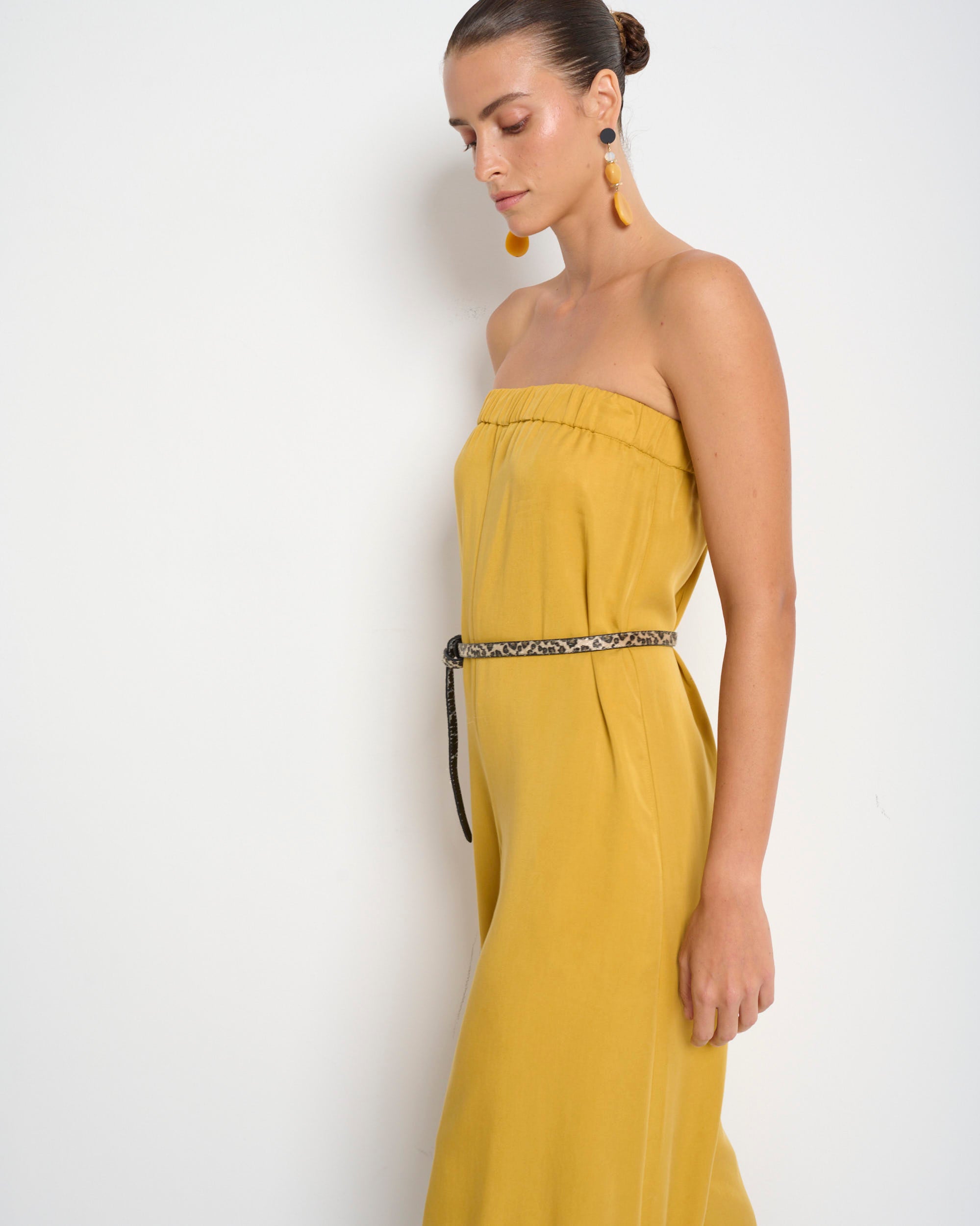 Cicilia Jumpsuit Mustard - Layou Design by Shay Sobol