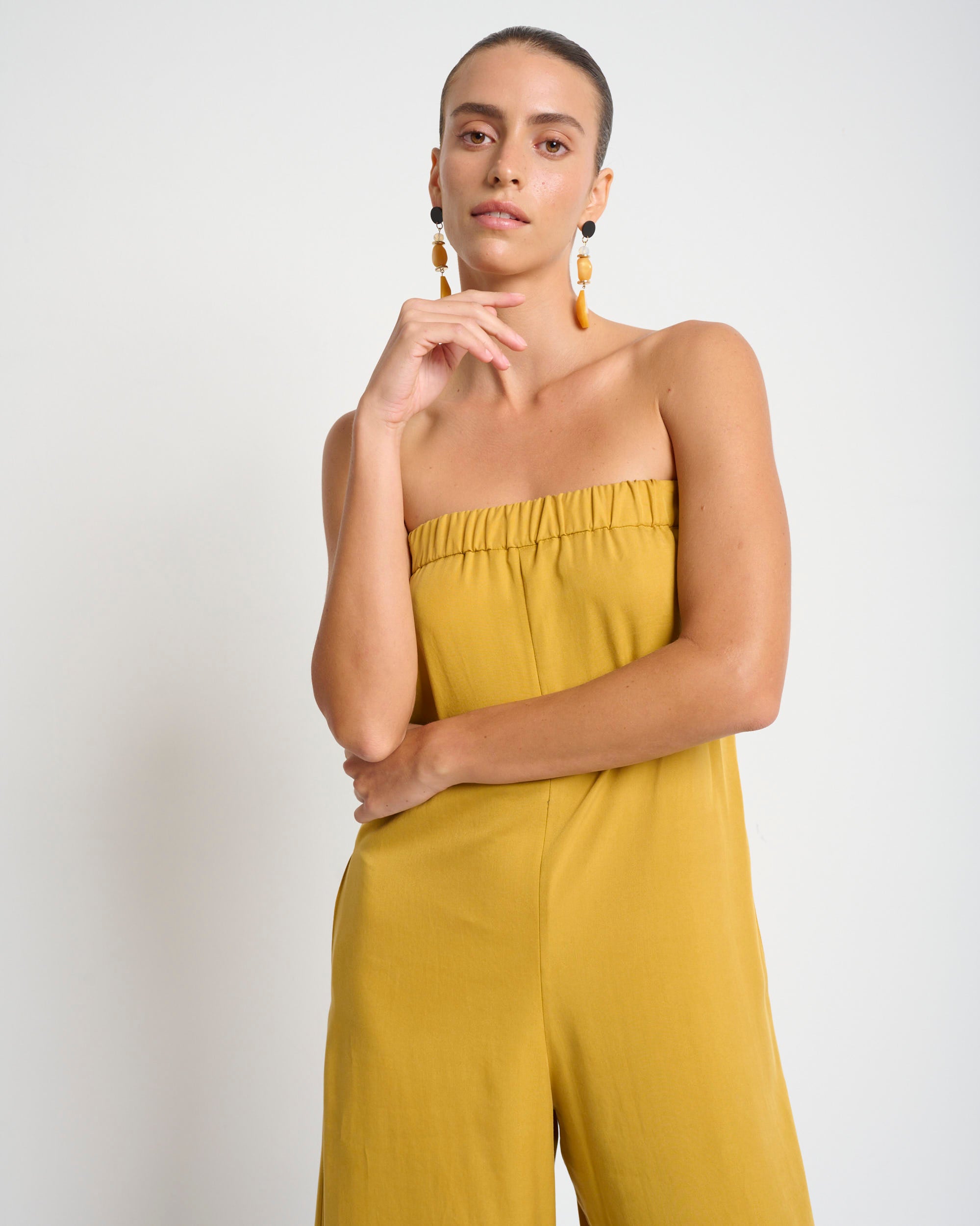 Cicilia Jumpsuit Mustard - Layou Design by Shay Sobol