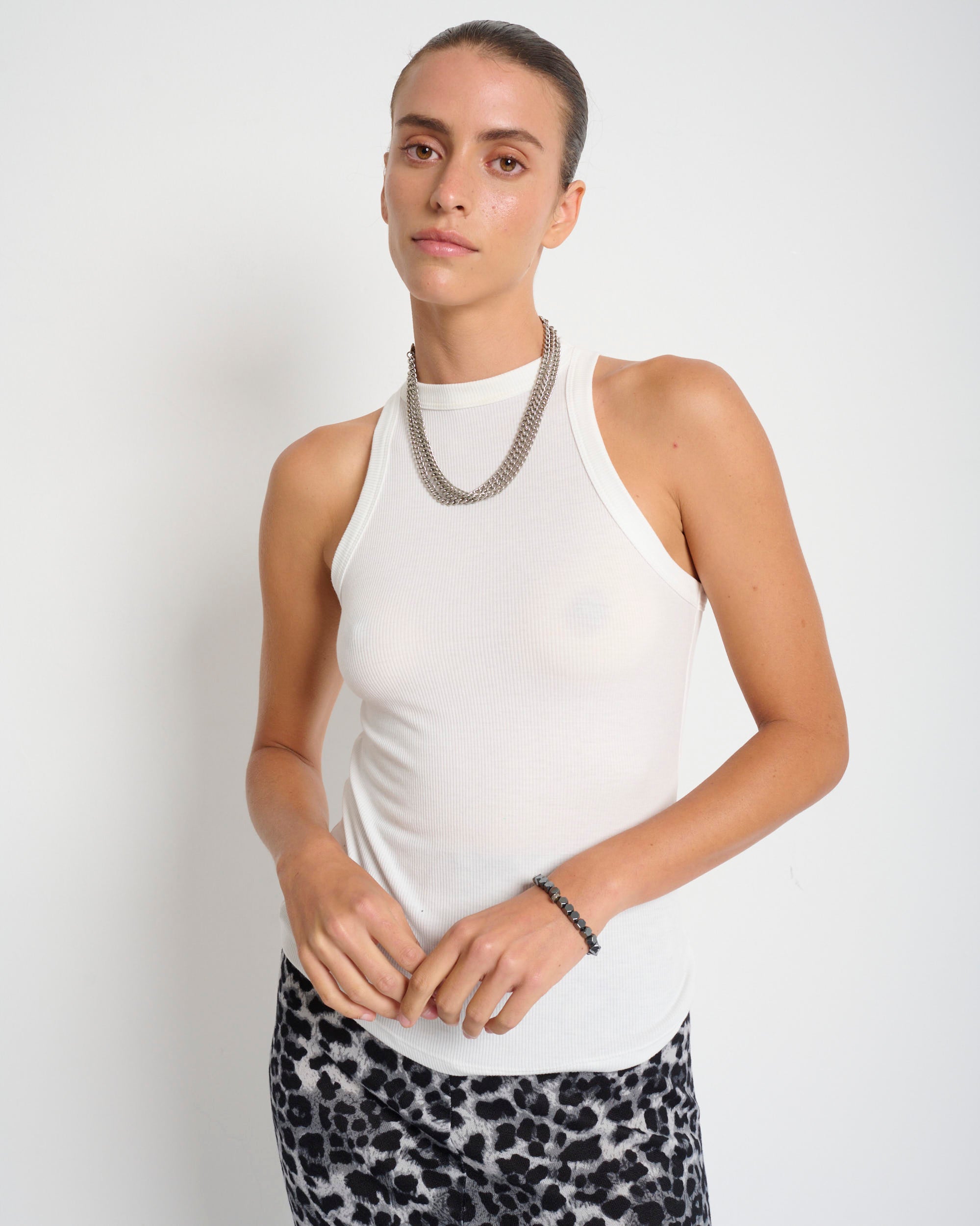 Odil Tank Top White - Layou Design by Shay Sobol