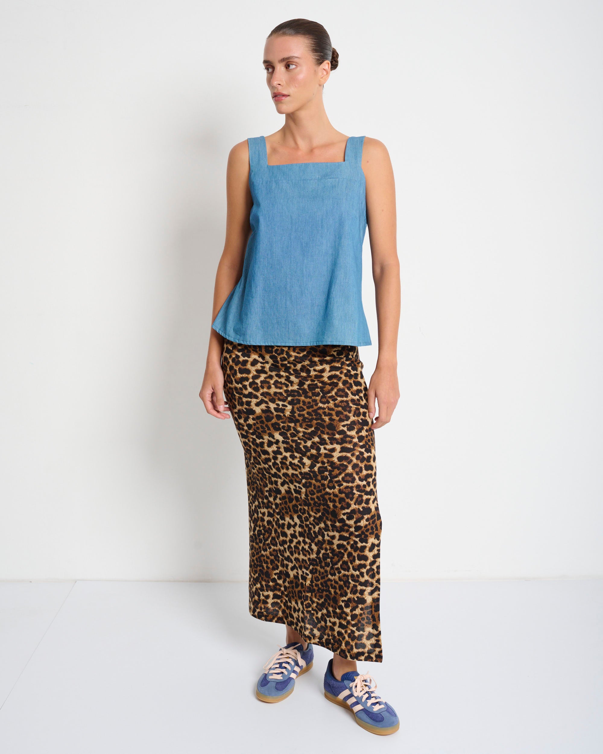 Mimi Top Denim - Layou Design by Shay Sobol