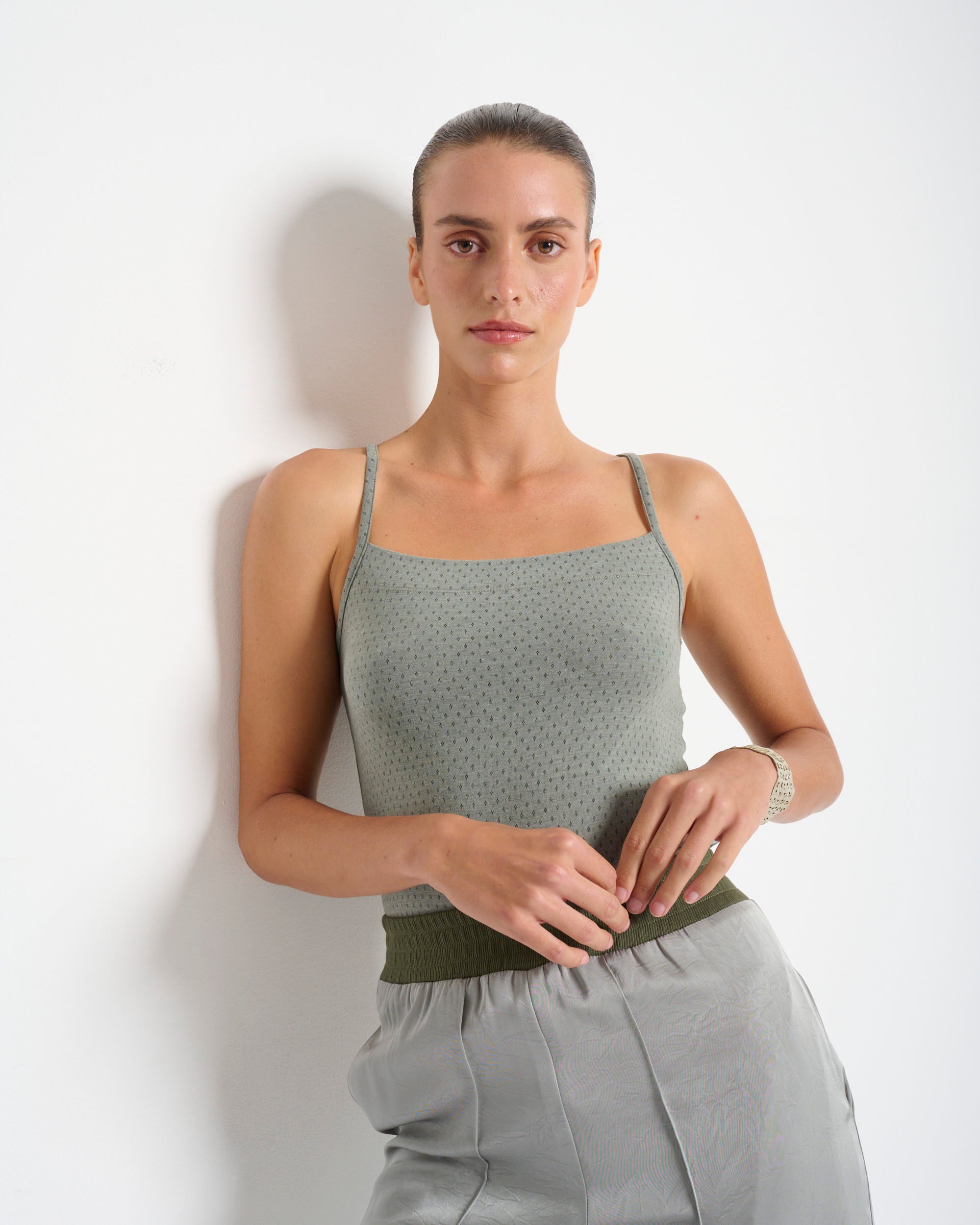 Gol Tank Top Sage - Layou Design by Shay Sobol