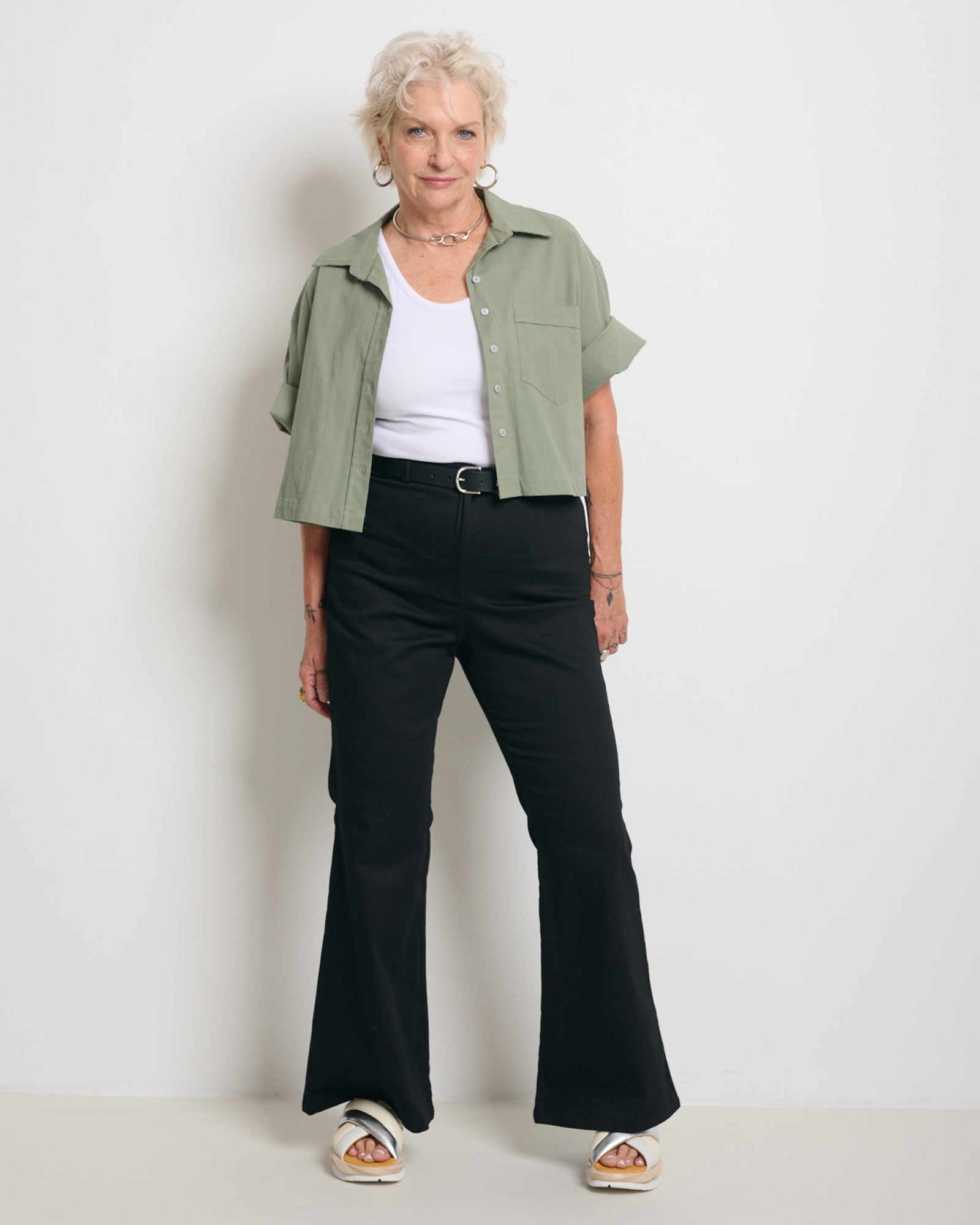 Esther Shirt Green - Layou Design by Shay Sobol