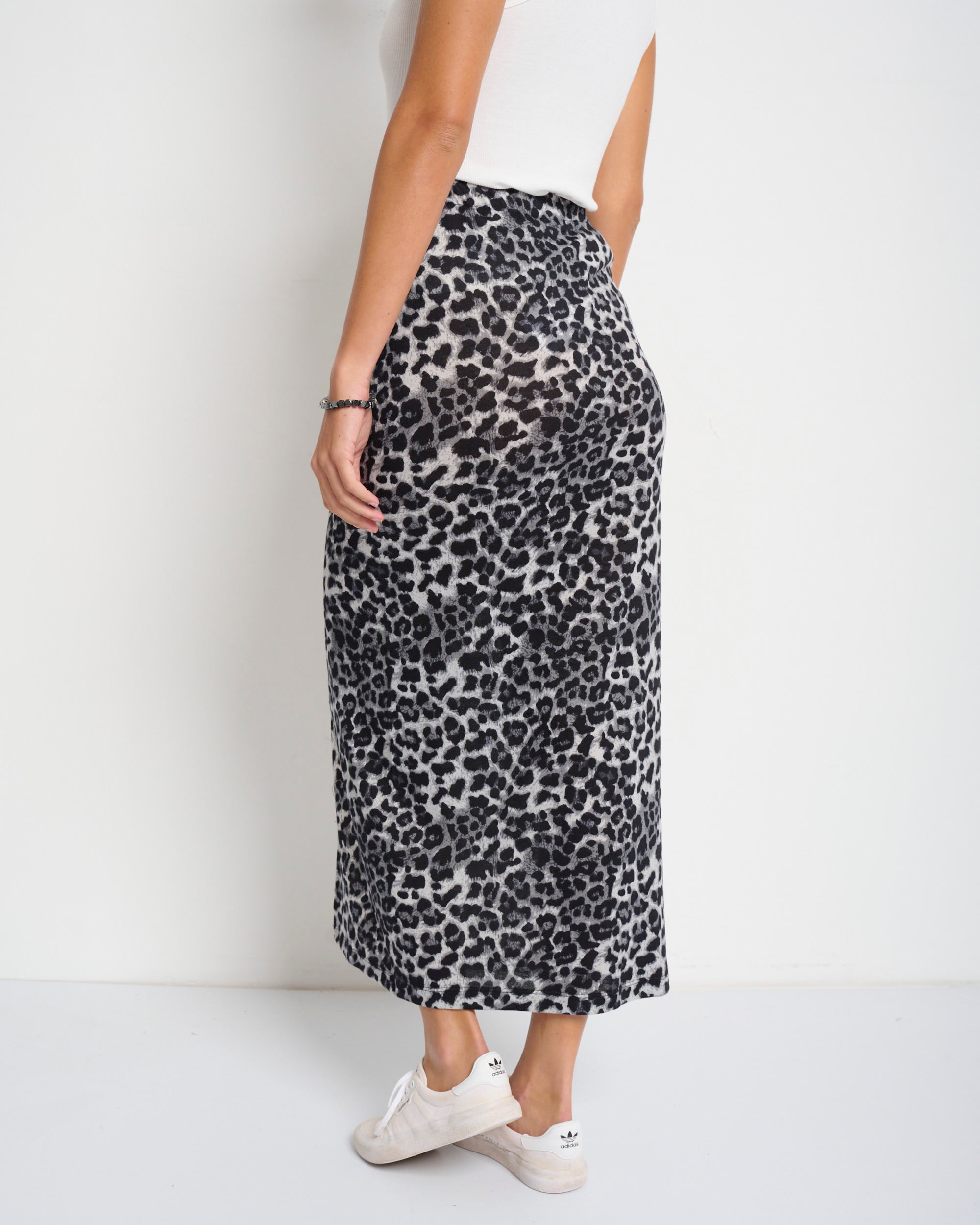 Lili Skirt Grey Leopard - Layou Design by Shay Sobol