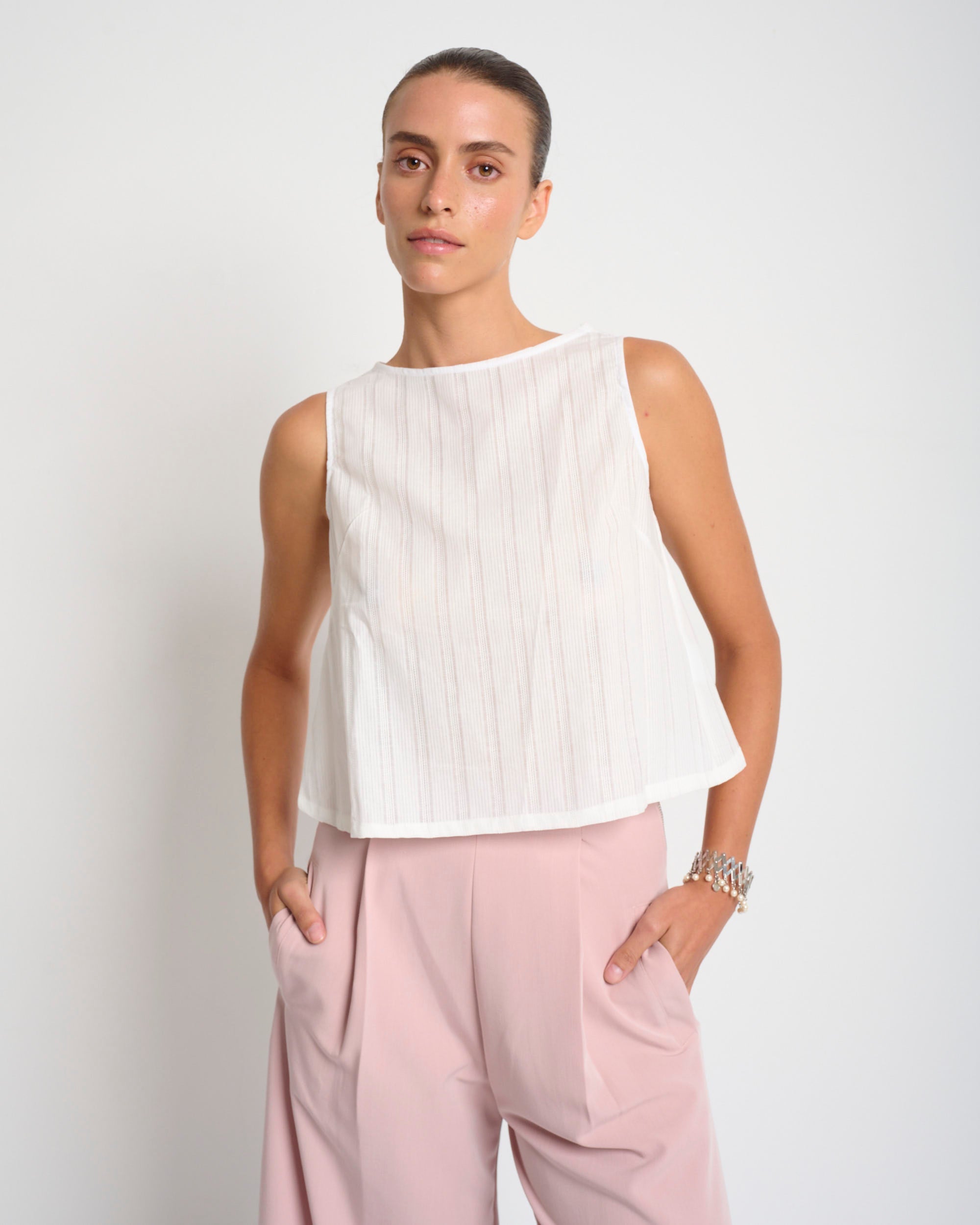 Sophie Top White - Layou Design by Shay Sobol
