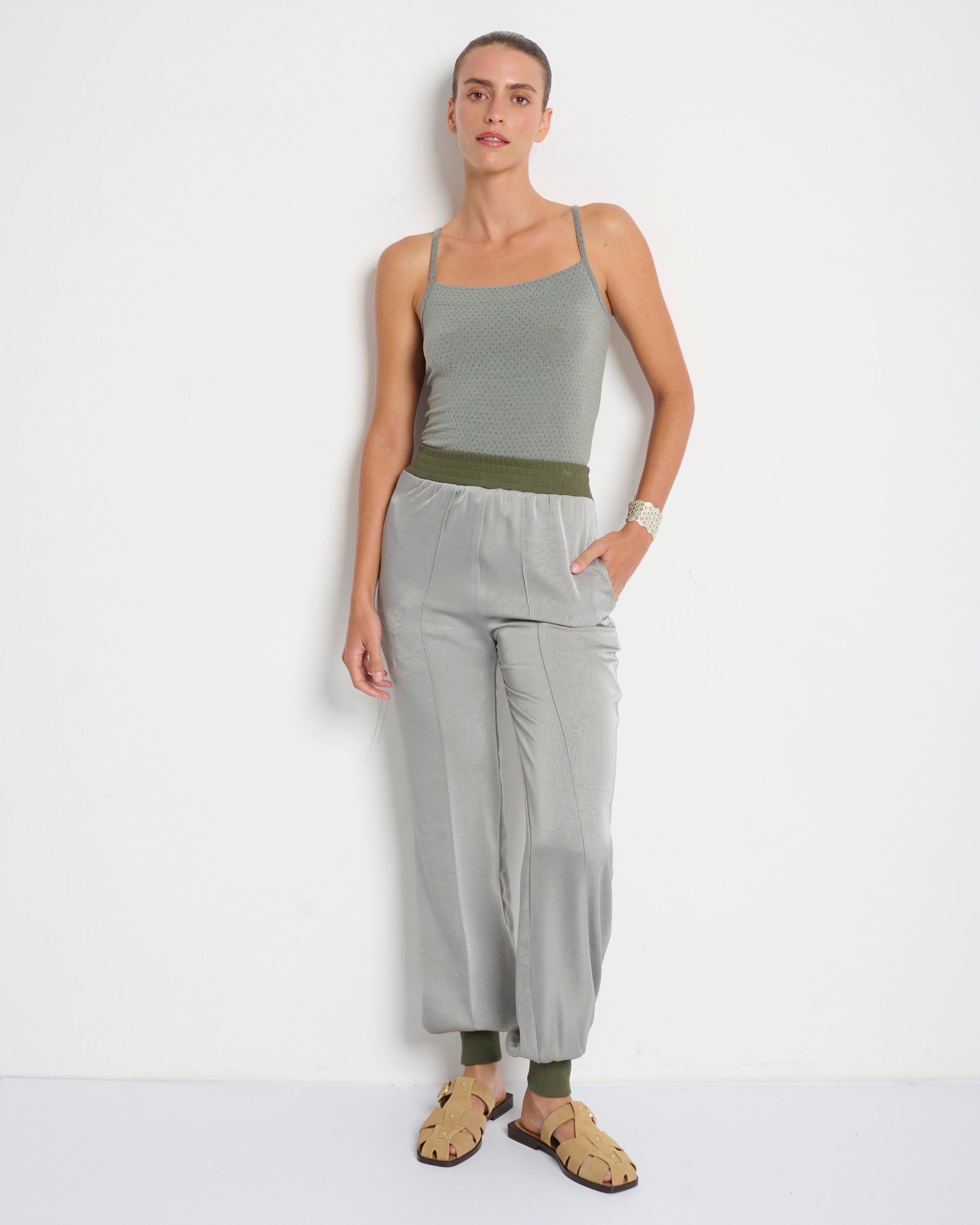 Helena Pants Green - Layou Design by Shay Sobol