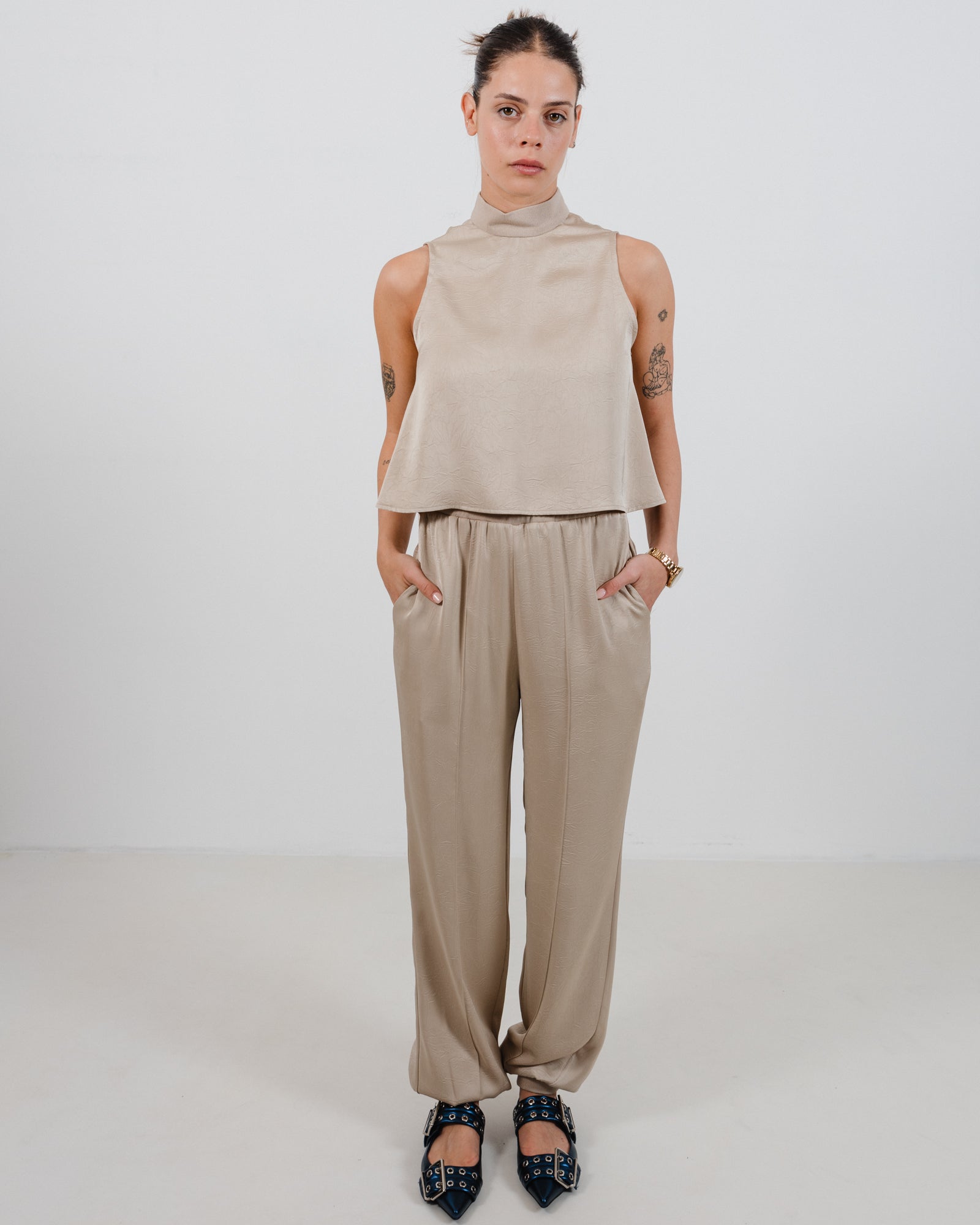 Helena Pants Khaki - Layou Design by Shay Sobol