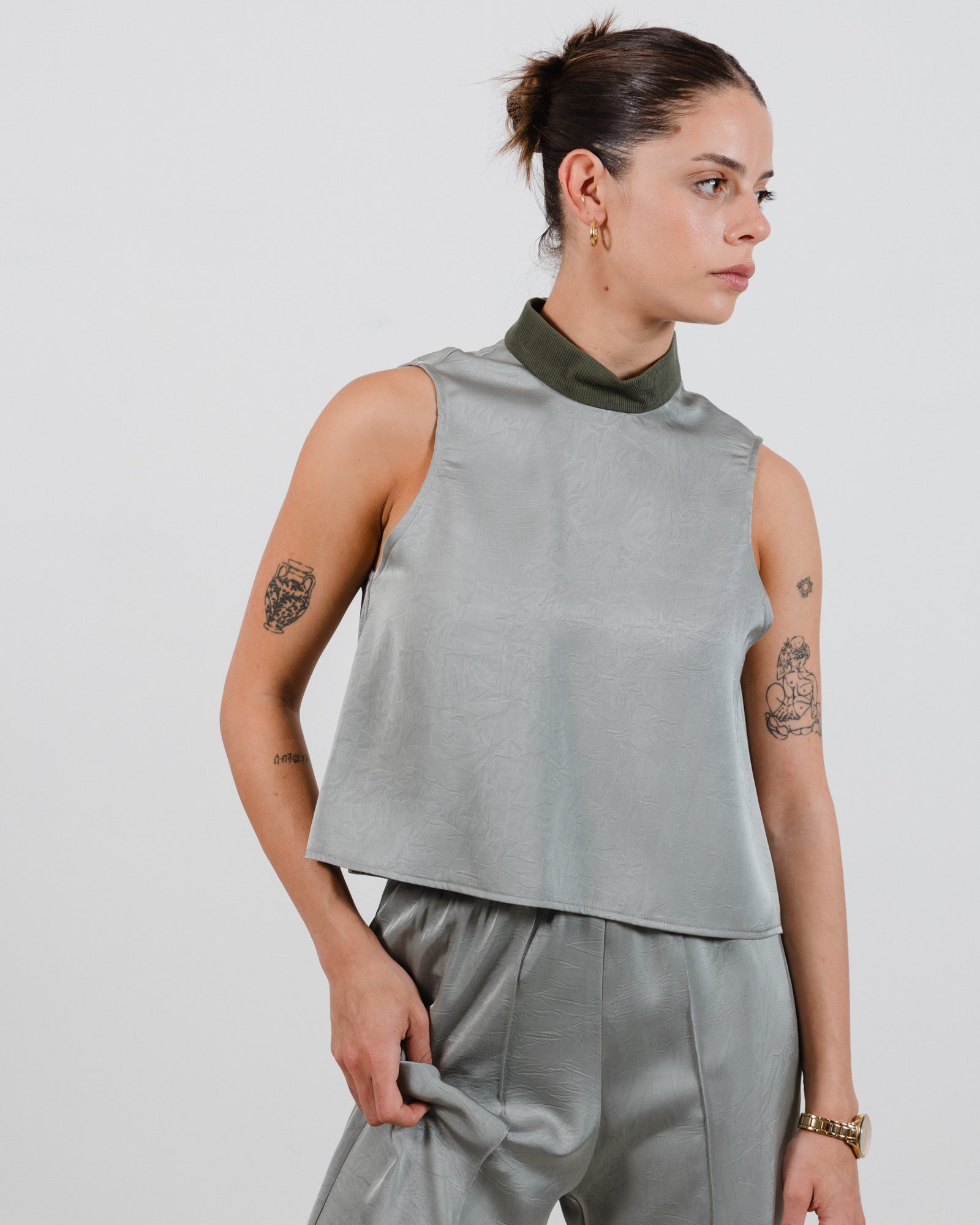 Helena Top Green - Layou Design by Shay Sobol