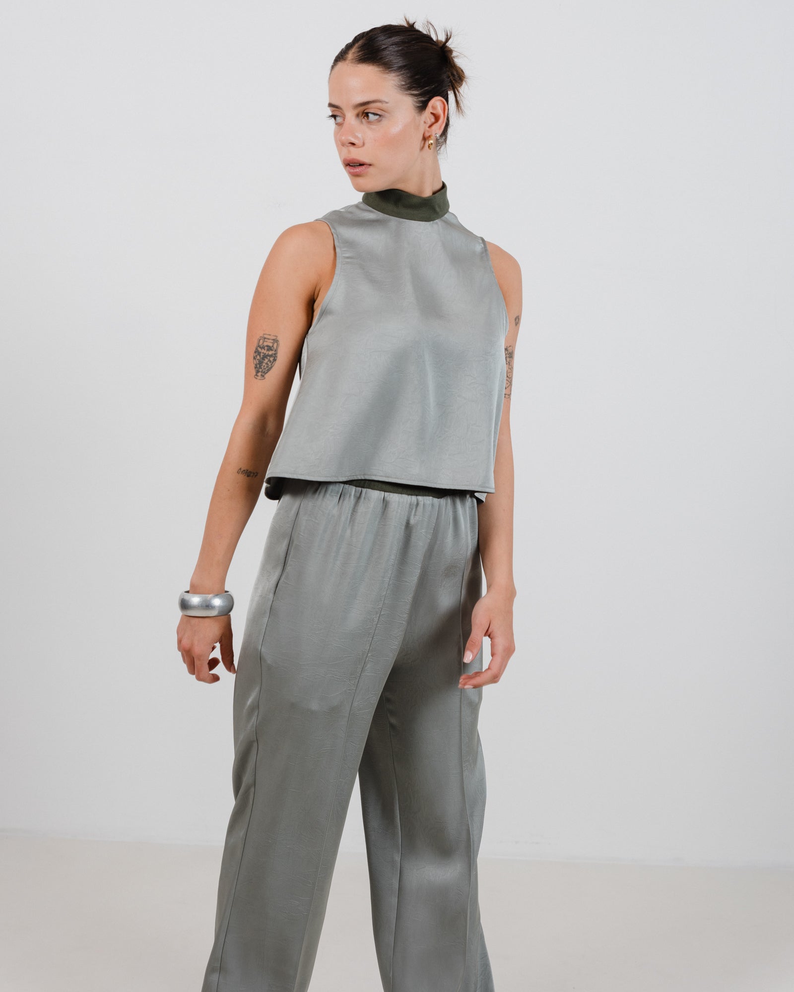 Helena Top Green - Layou Design by Shay Sobol