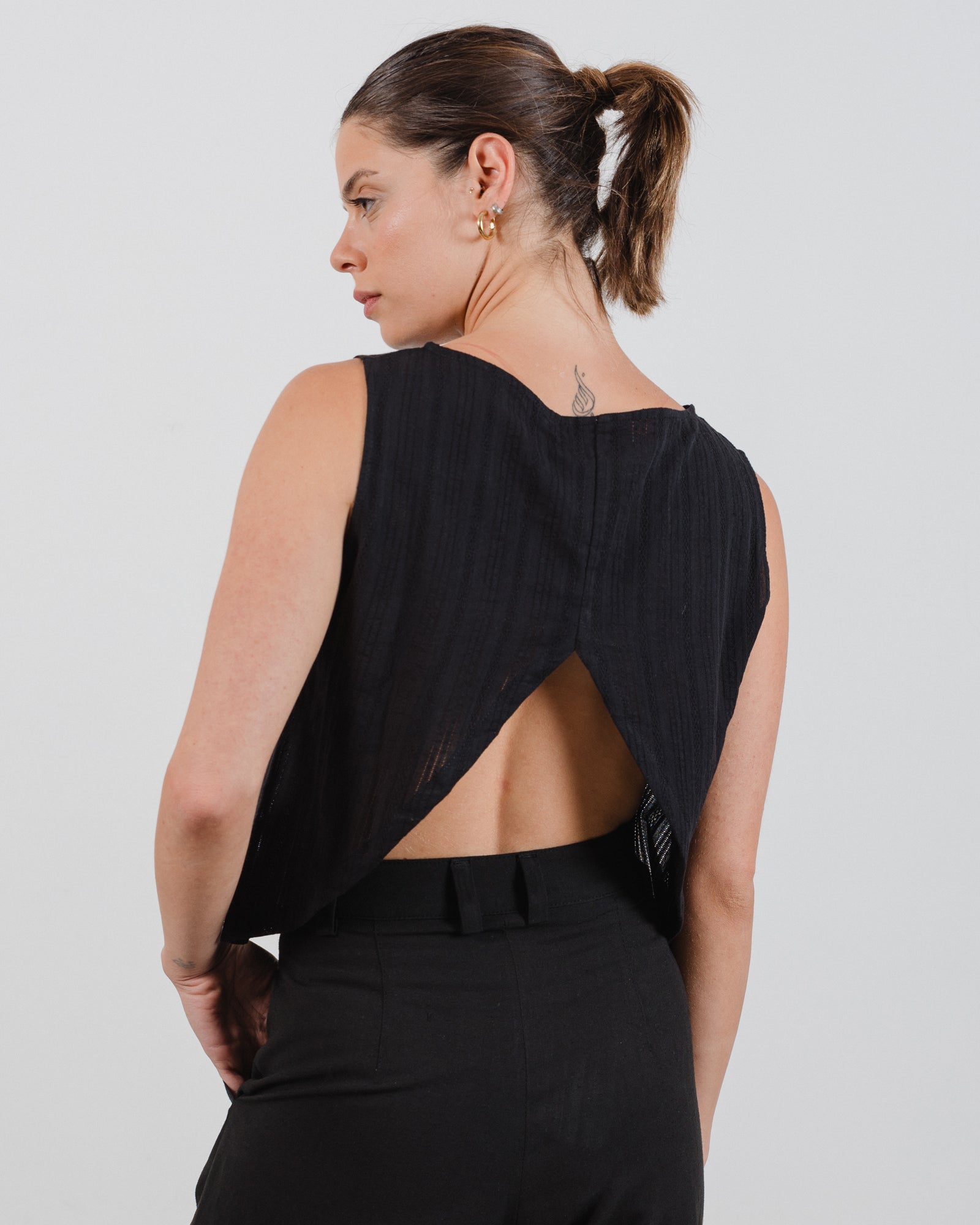 Sophie Top Black - Layou Design by Shay Sobol