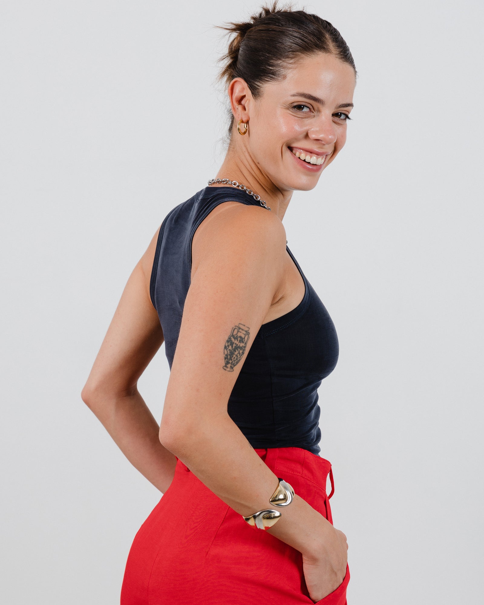 Barbara Top Navy - Layou Design by Shay Sobol
