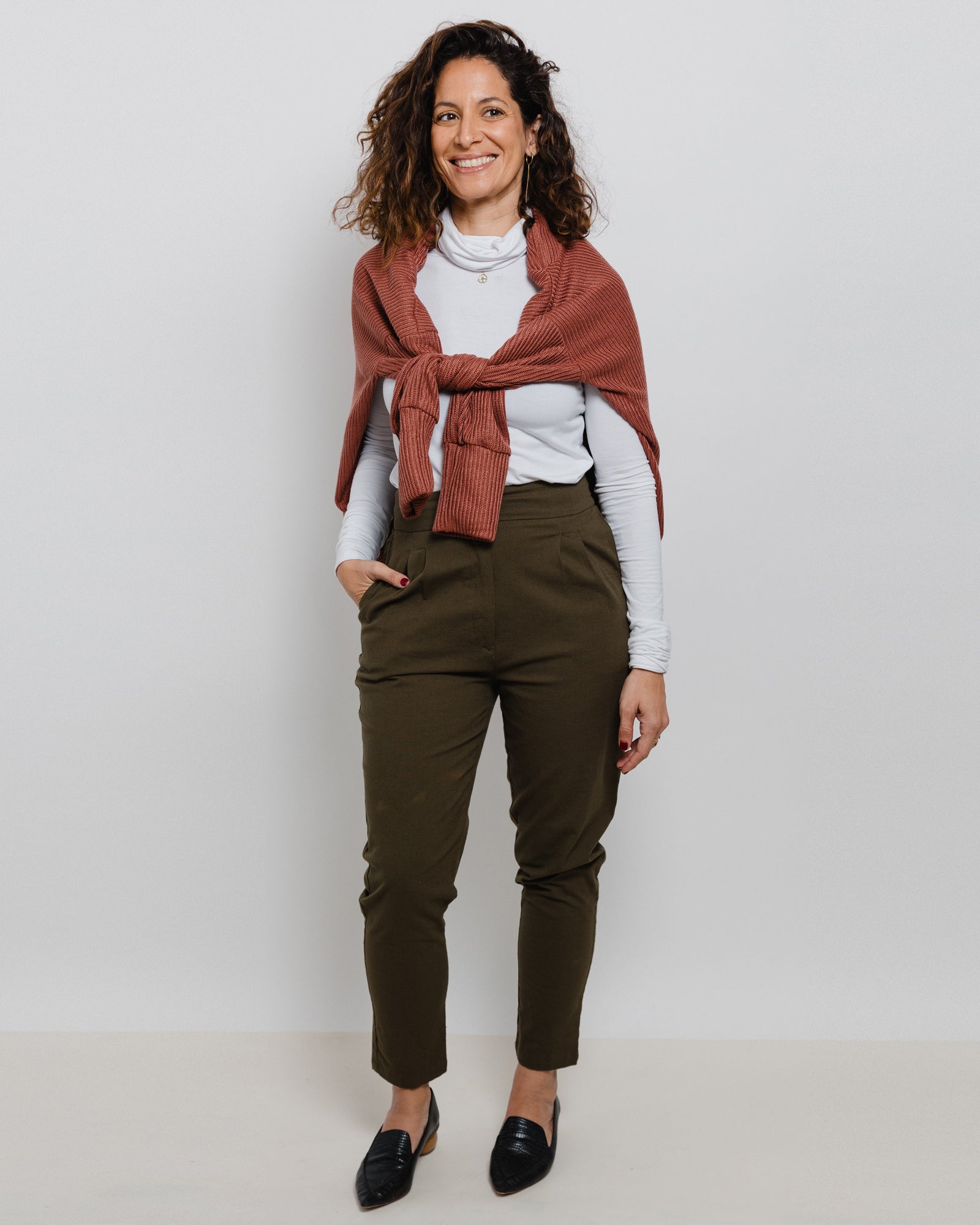 Shosh Pants Olive Green - Layou Design by Shay Sobol