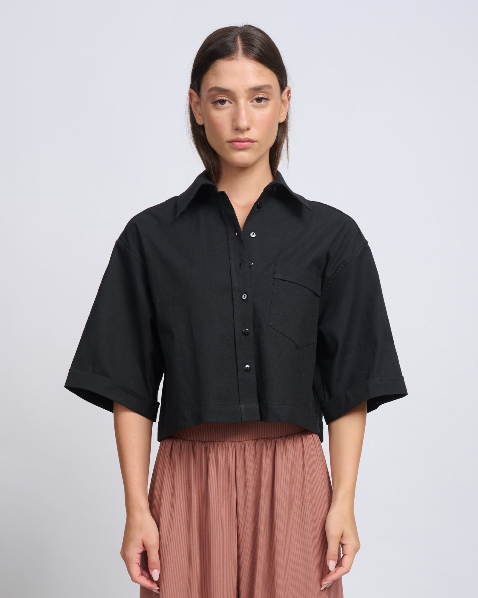 Esther Shirt Black - Layou Design by Shay Sobol