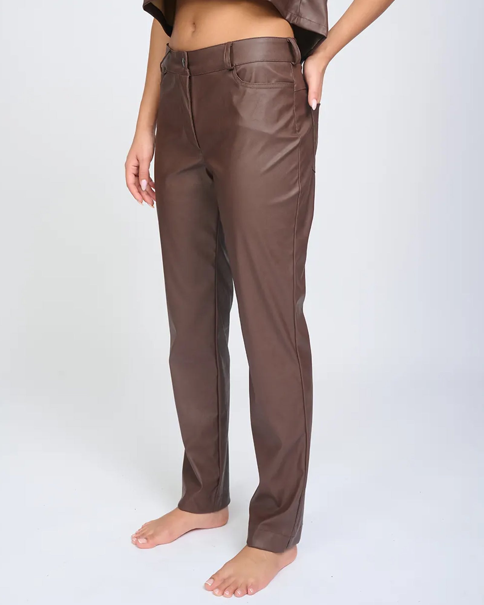 Ella Pants Chocolate Brown - Layou Design by Shay Sobol