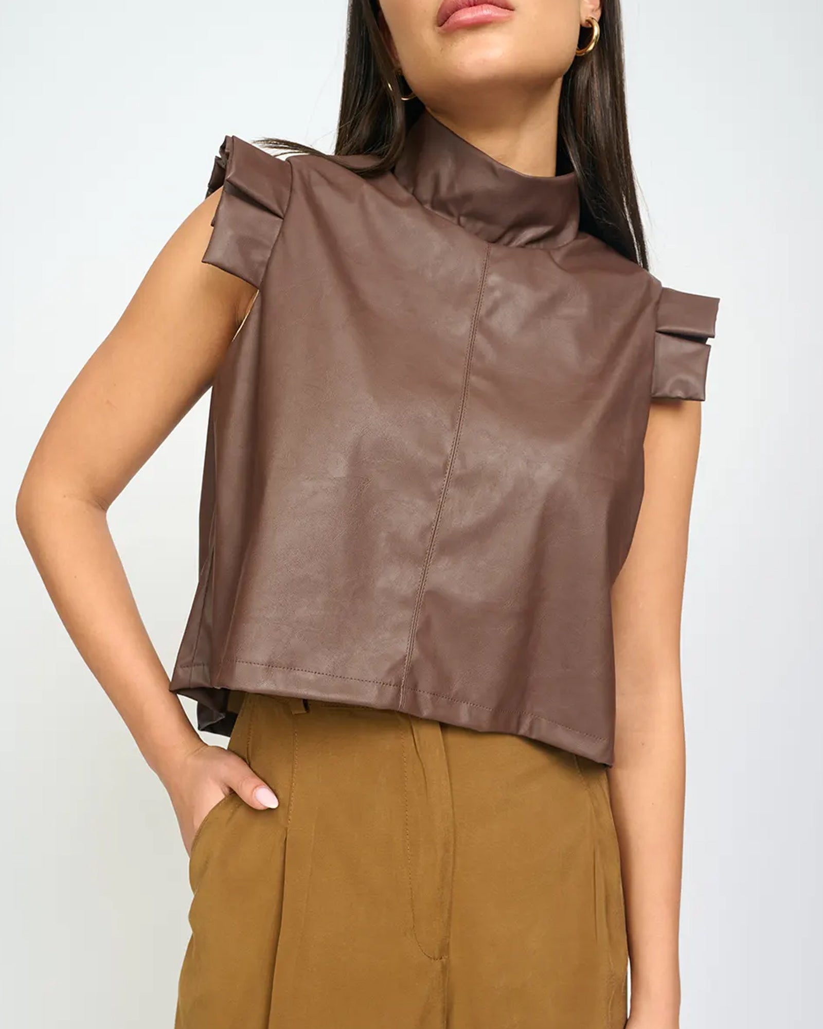 Ella Top Chocolate Brown - Layou Design by Shay Sobol