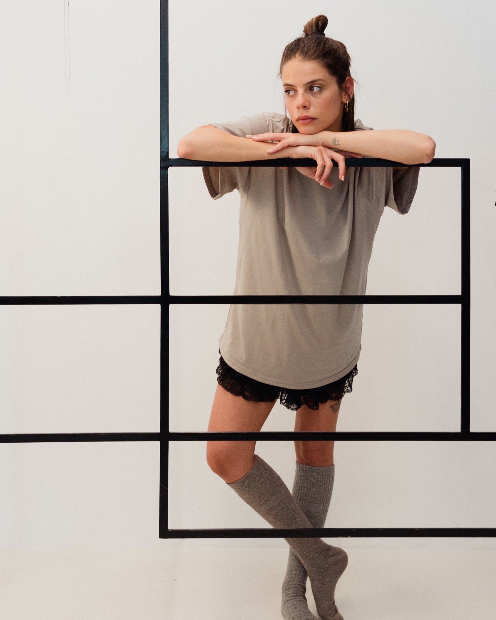 Mila T-Shirt Stone - Layou Design by Shay Sobol