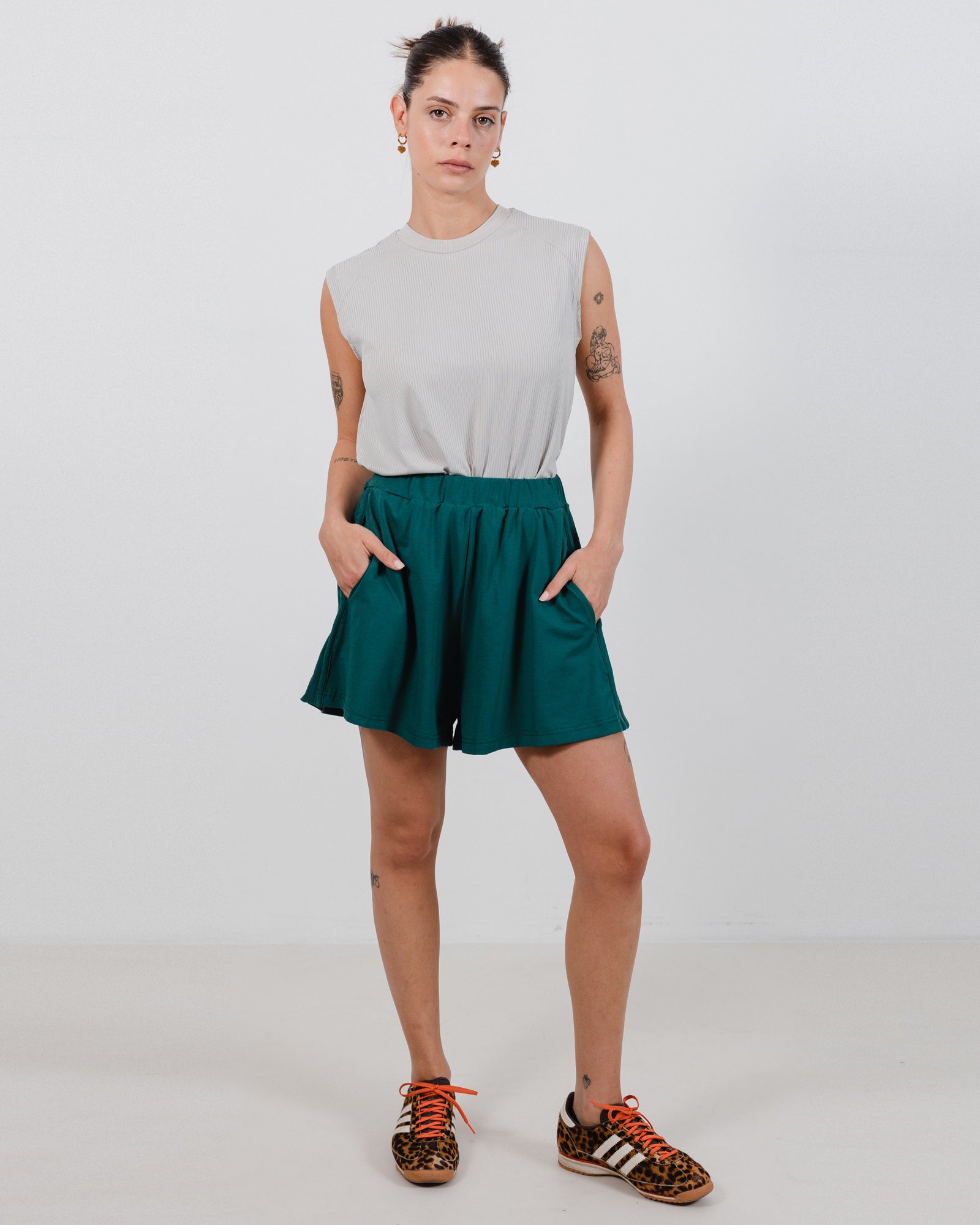Jane Shorts Green - Layou Design by Shay Sobol