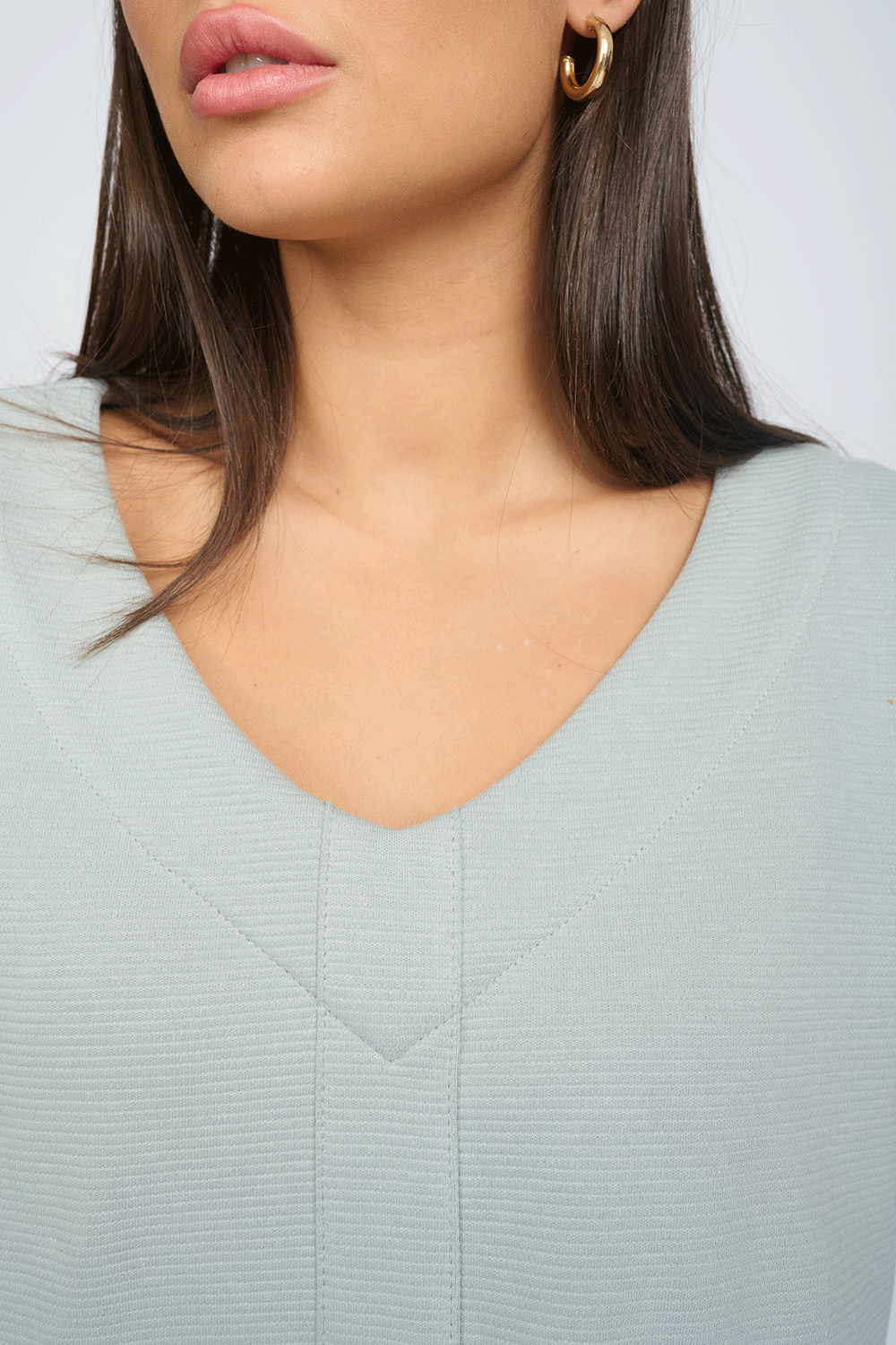 Louisa V Top Ice Grey - Layou Design by Shay Sobol