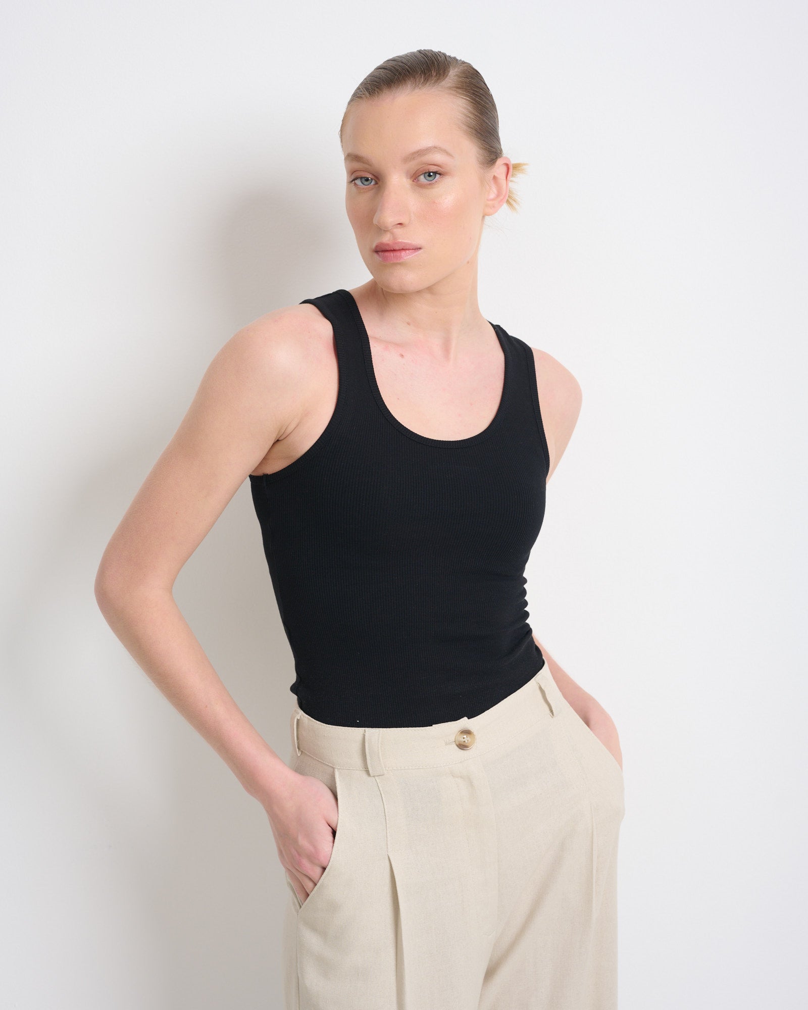 Safta Tank Top Black - Layou Design by Shay Sobol