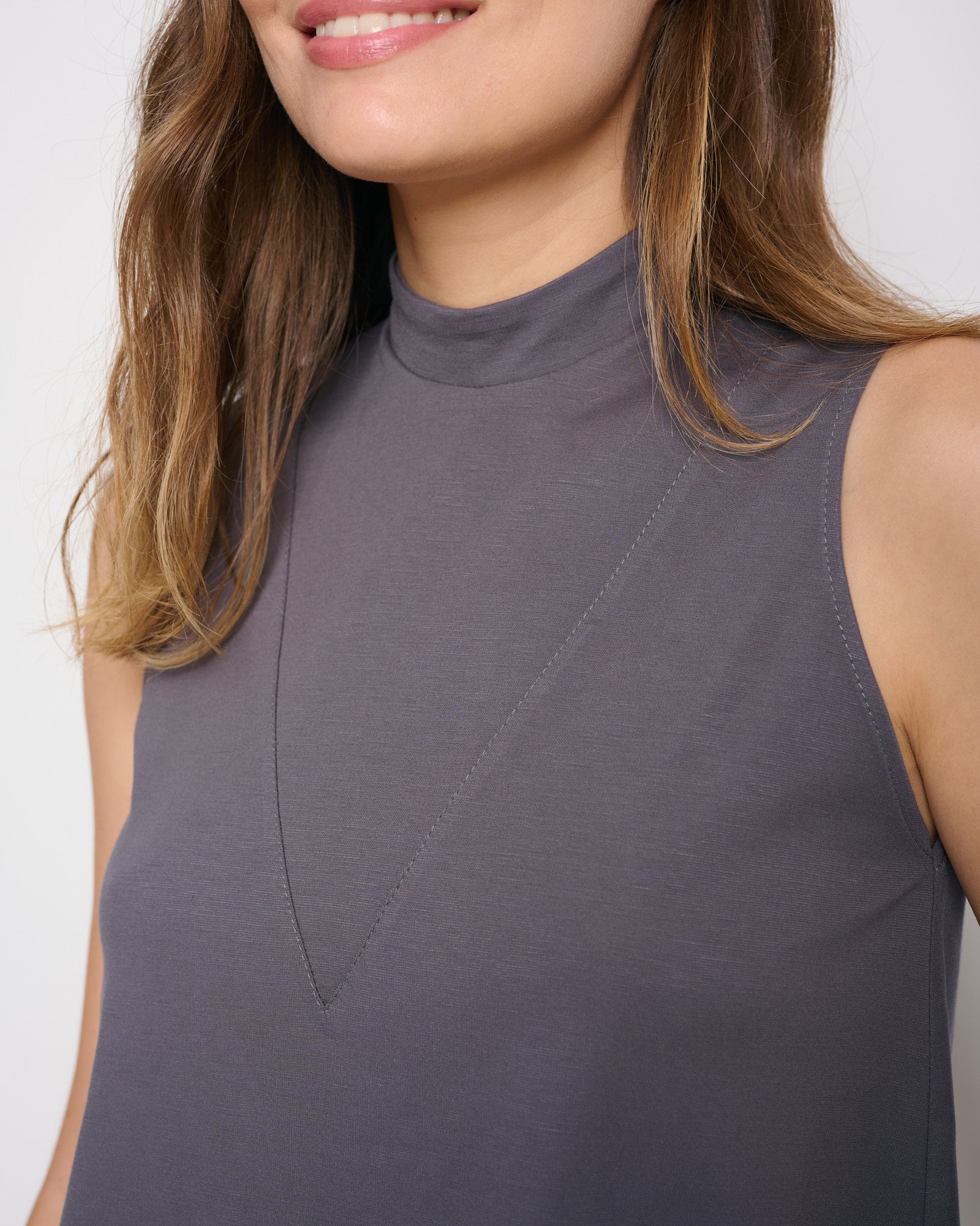Haley Tank Top Grey - Layou Design by Shay Sobol