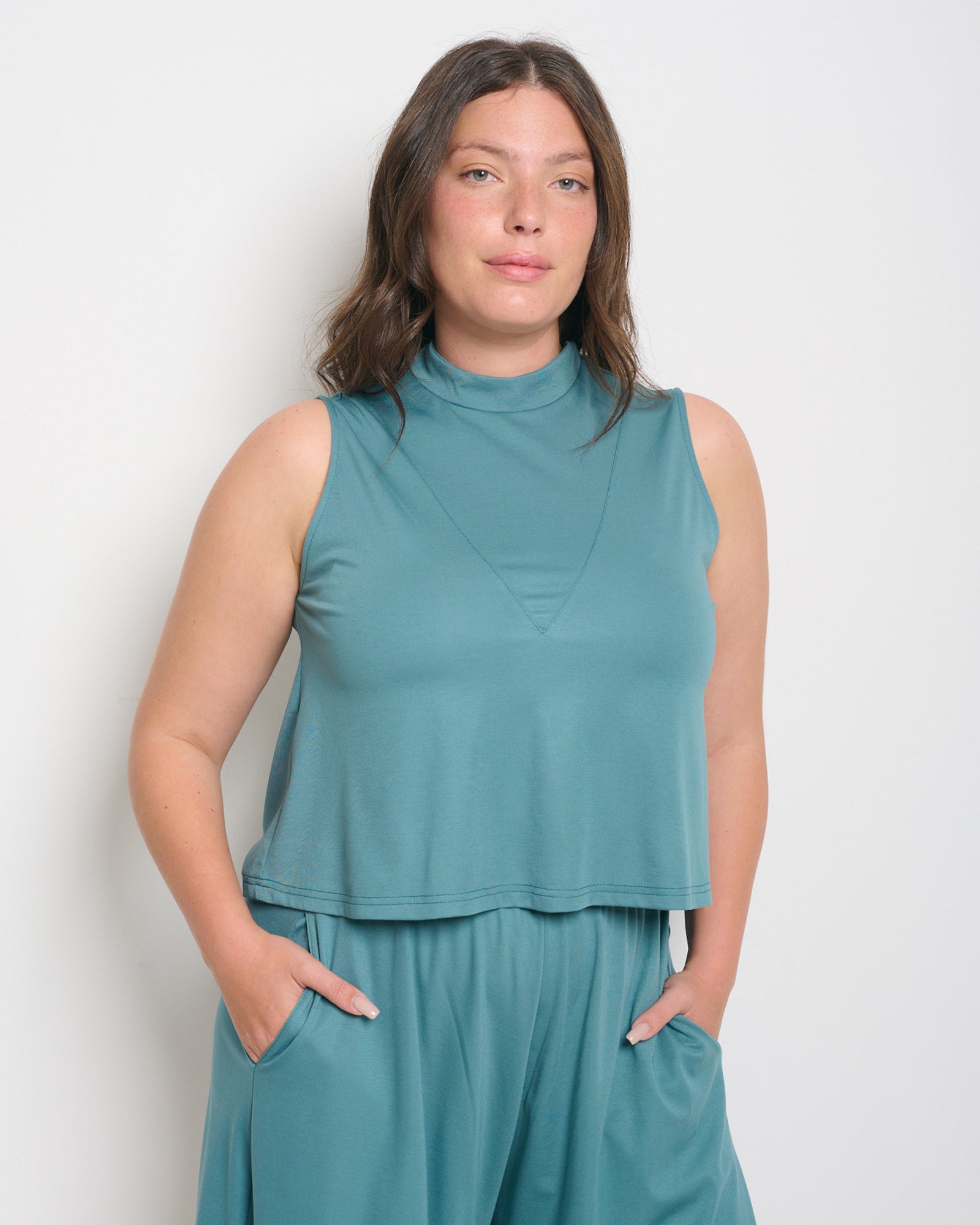 Haley Tank Top Turquoise - Layou Design by Shay Sobol