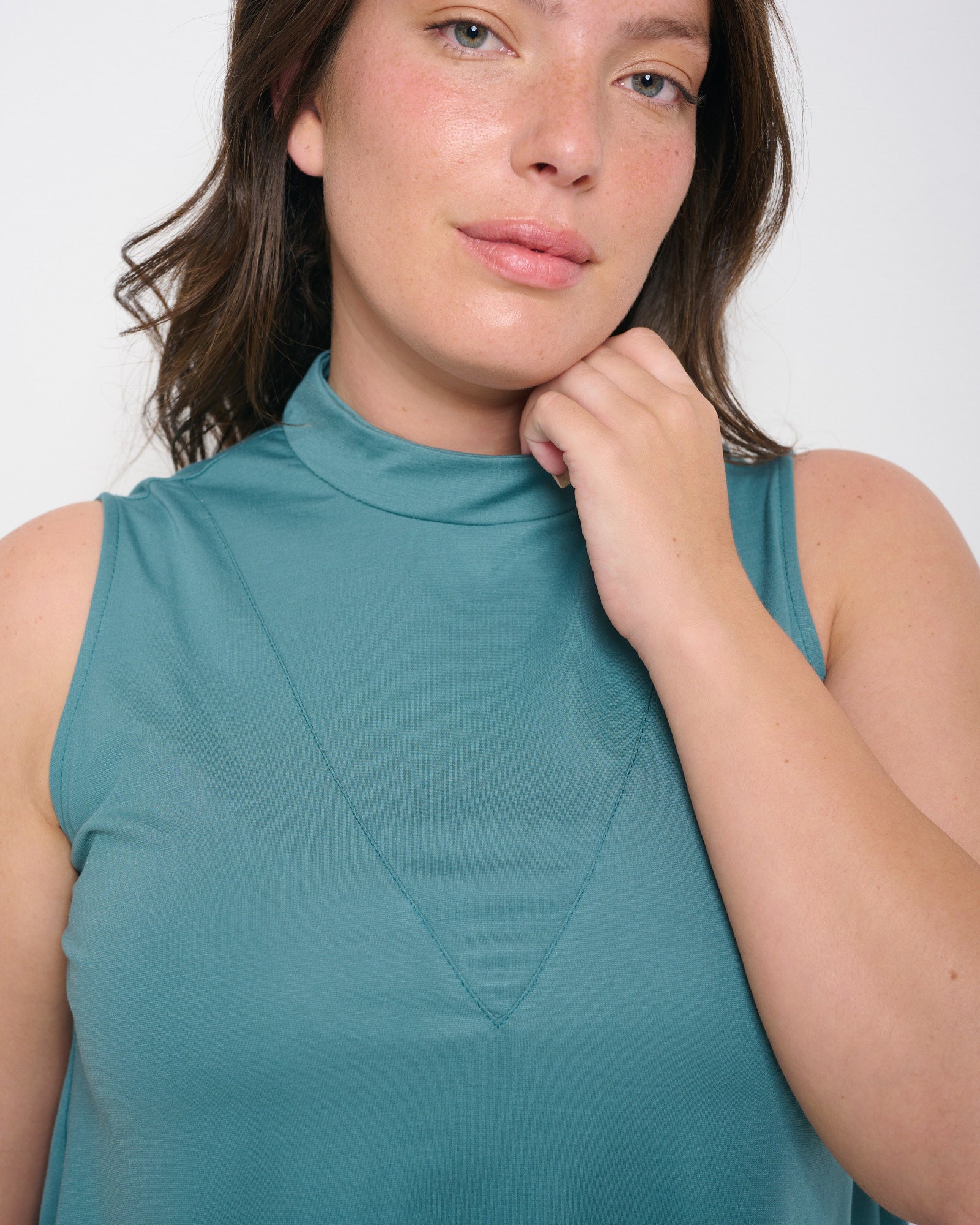 Haley Tank Top Turquoise - Layou Design by Shay Sobol