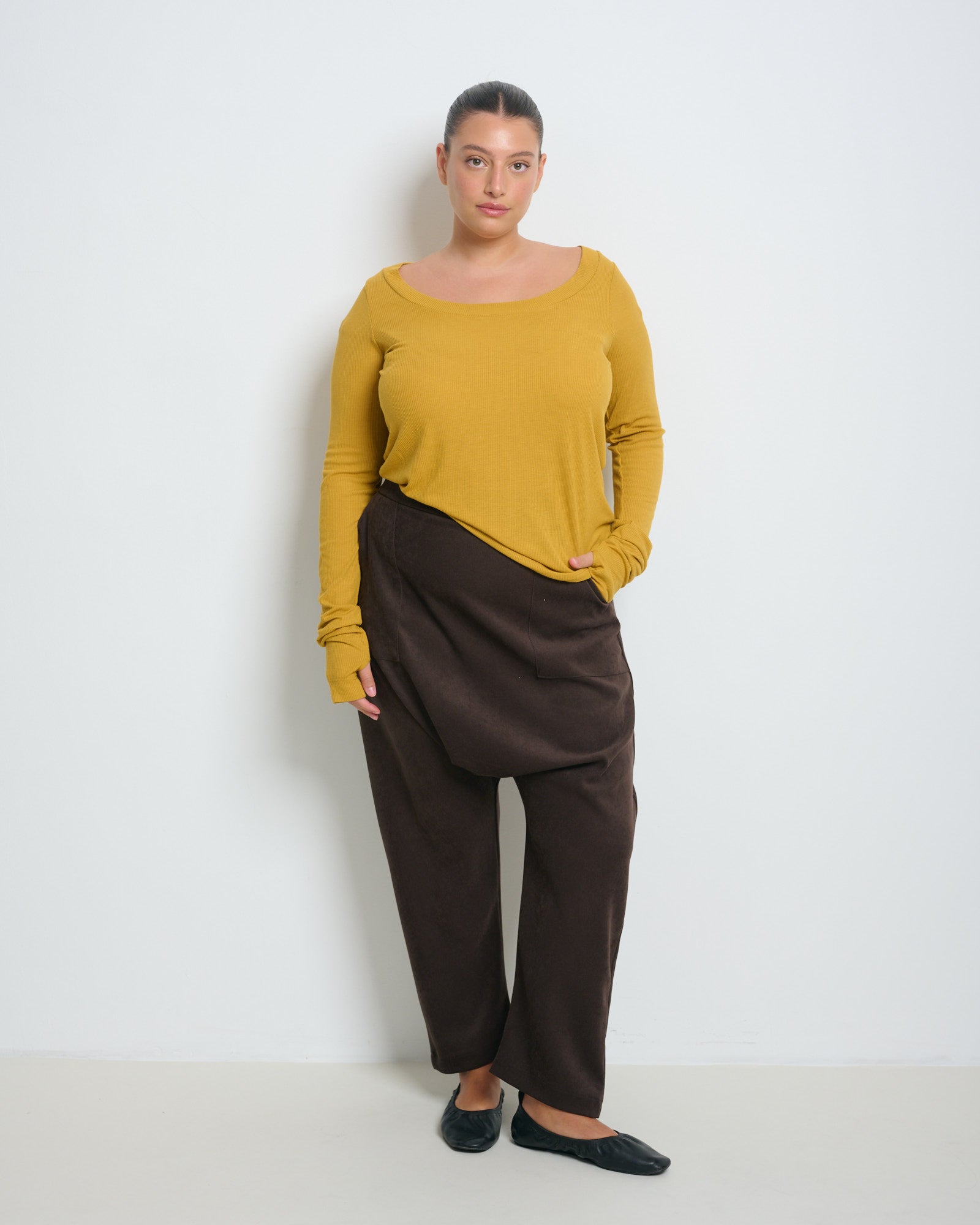 Liv Top Mustard - Layou Design by Shay Sobol
