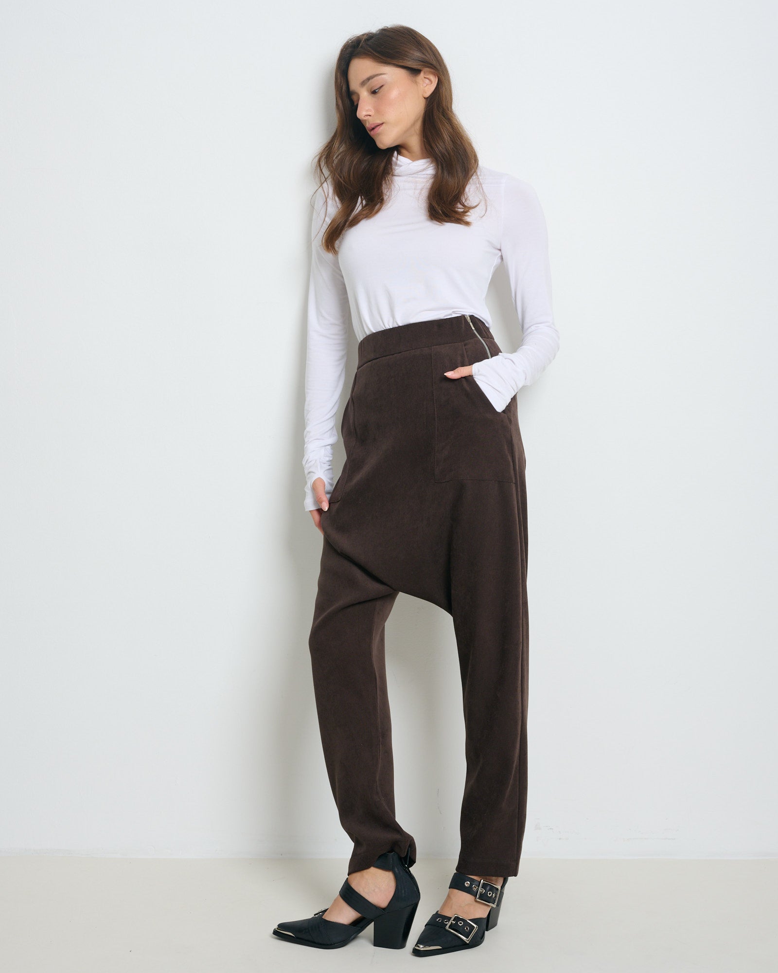 Frankie Pants Chocolate Brown - Layou Design by Shay Sobol