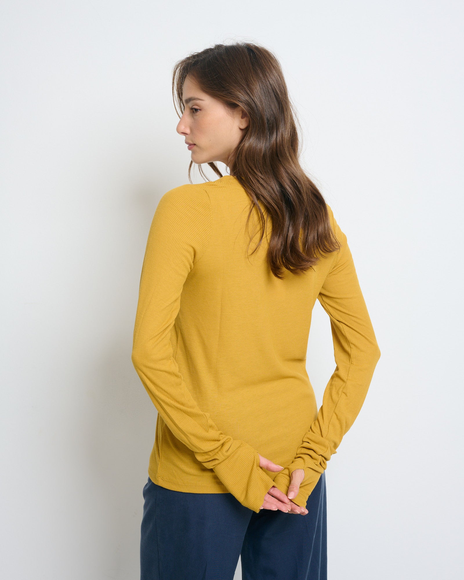 Liv Top Mustard - Layou Design by Shay Sobol