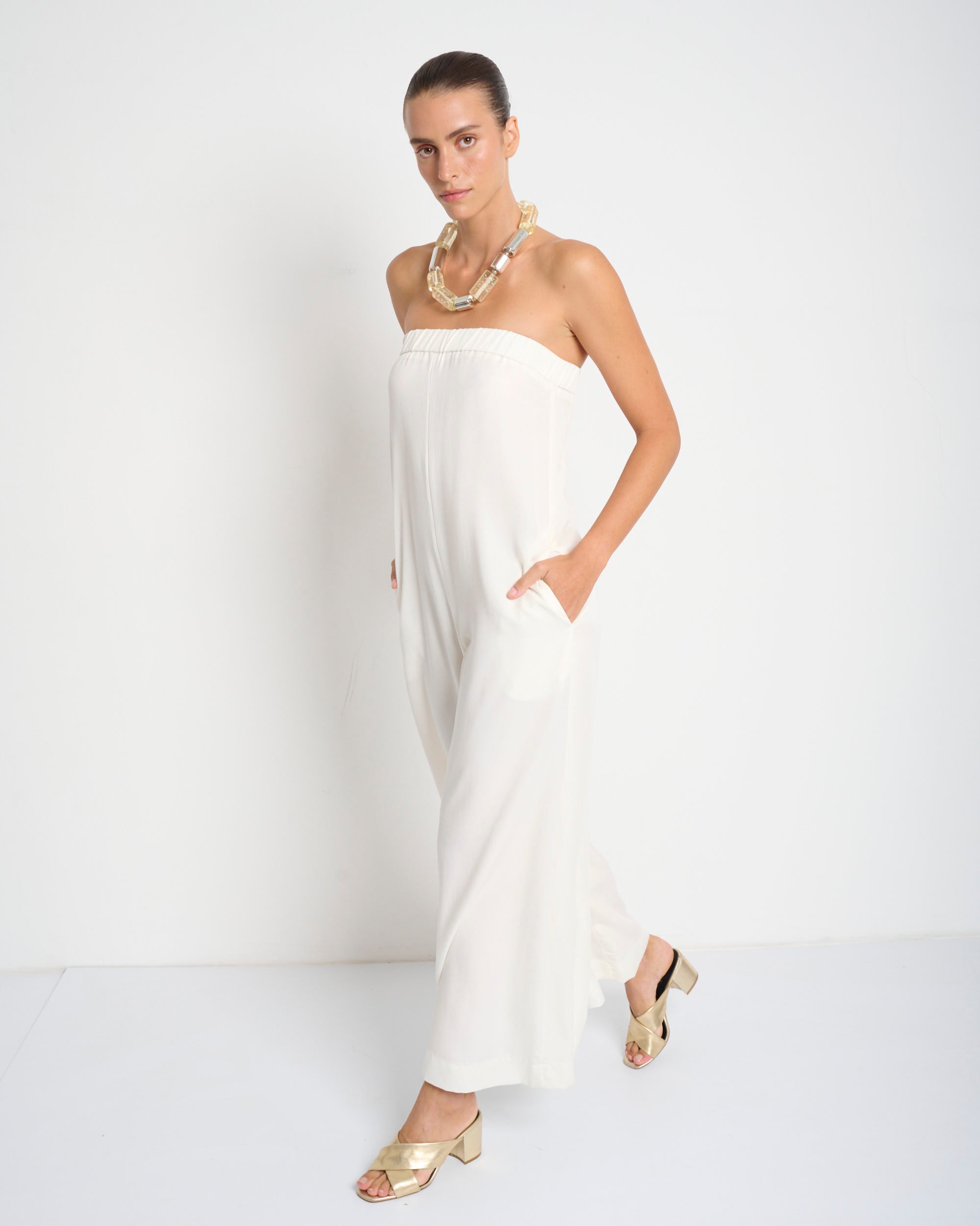 Cicilia Jumpsuit White - Layou Design by Shay Sobol