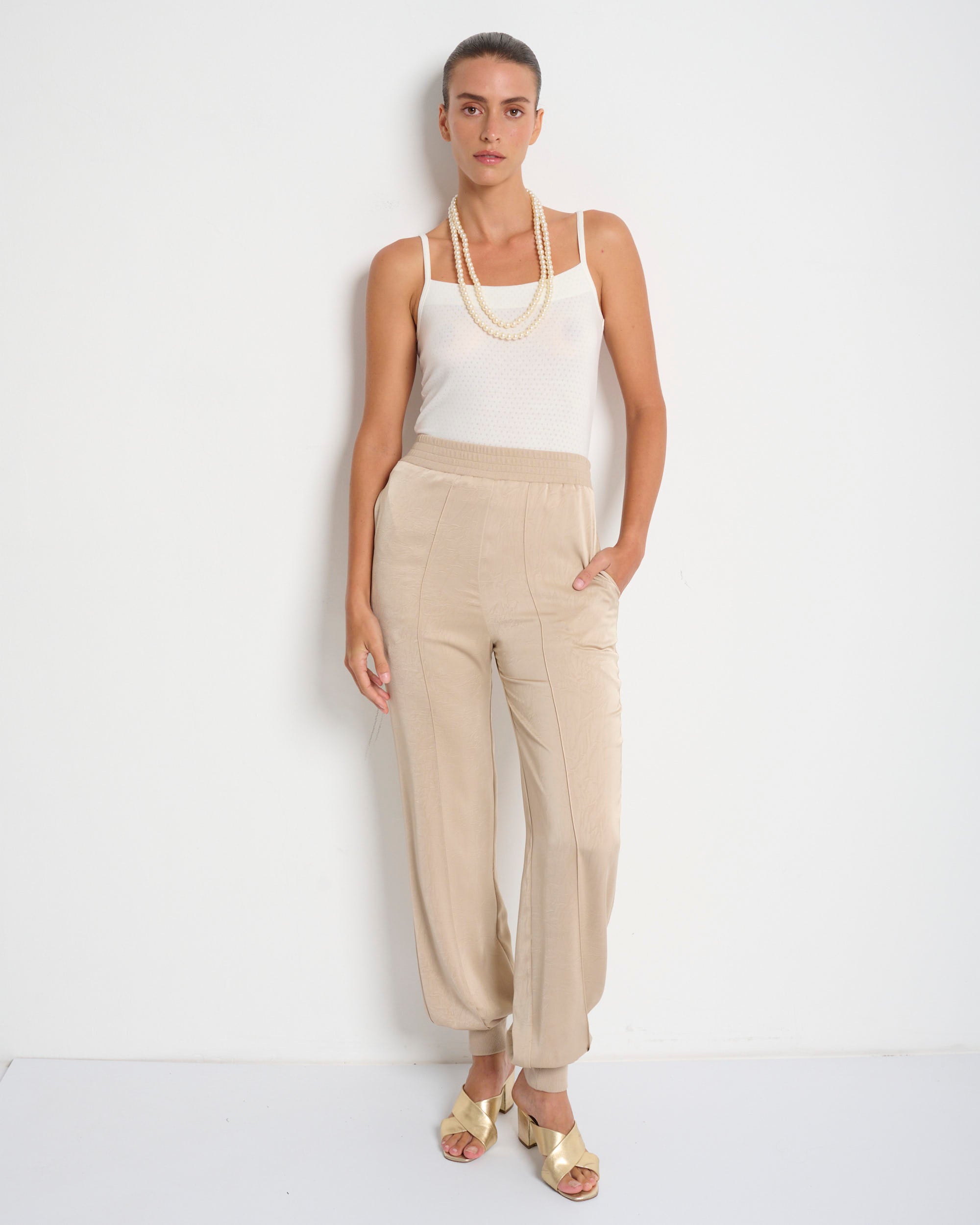 Gol Tank Top Cream - Layou Design by Shay Sobol