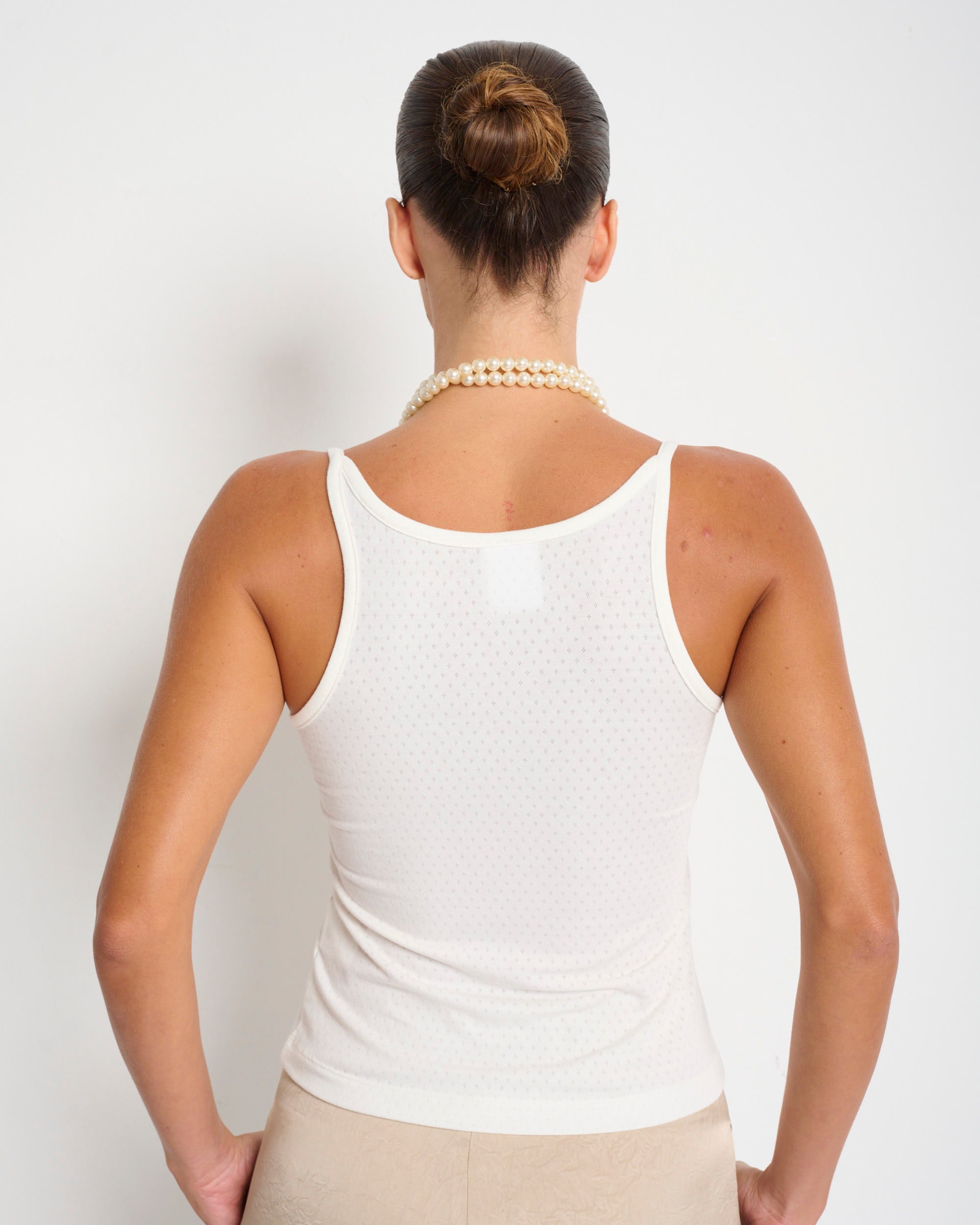 Gol Tank Top Cream - Layou Design by Shay Sobol
