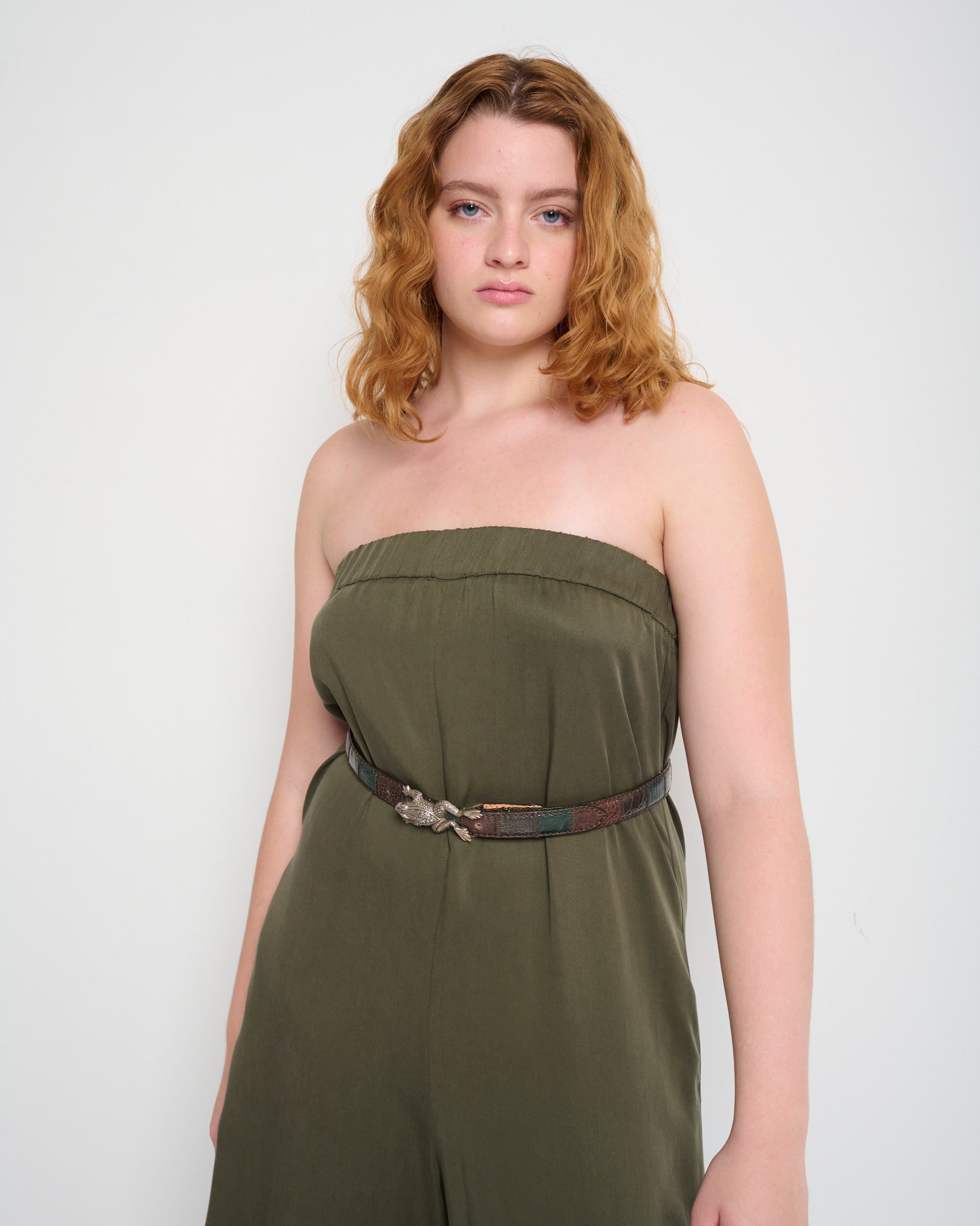 Cicilia Jumpsuit Olive Green - Layou Design by Shay Sobol