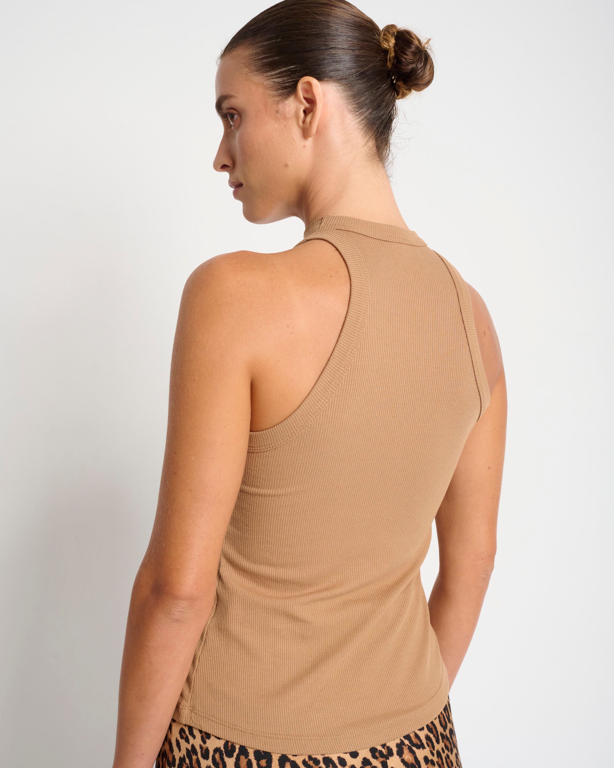 Odil Tank Top Mocha - Layou Design by Shay Sobol