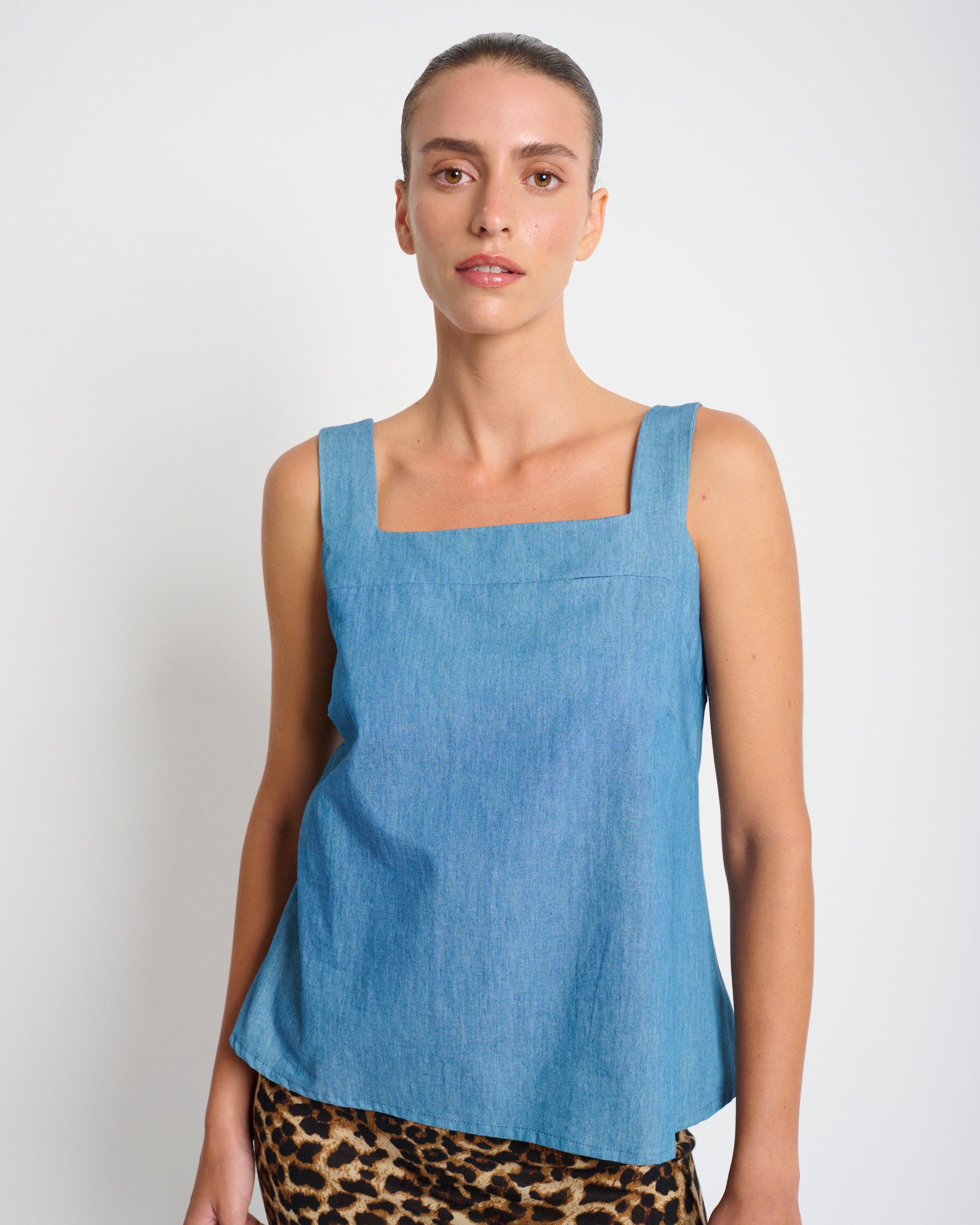 Mimi Top Denim - Layou Design by Shay Sobol