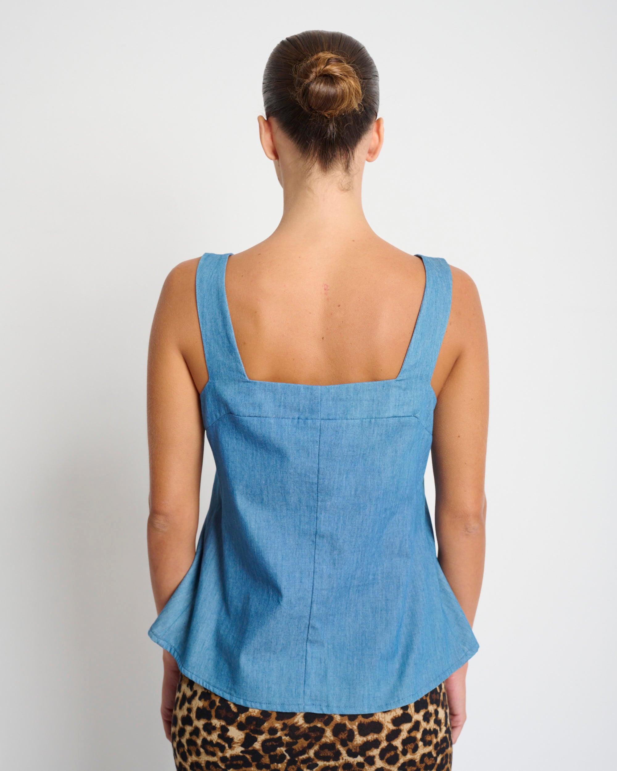 Mimi Top Denim - Layou Design by Shay Sobol