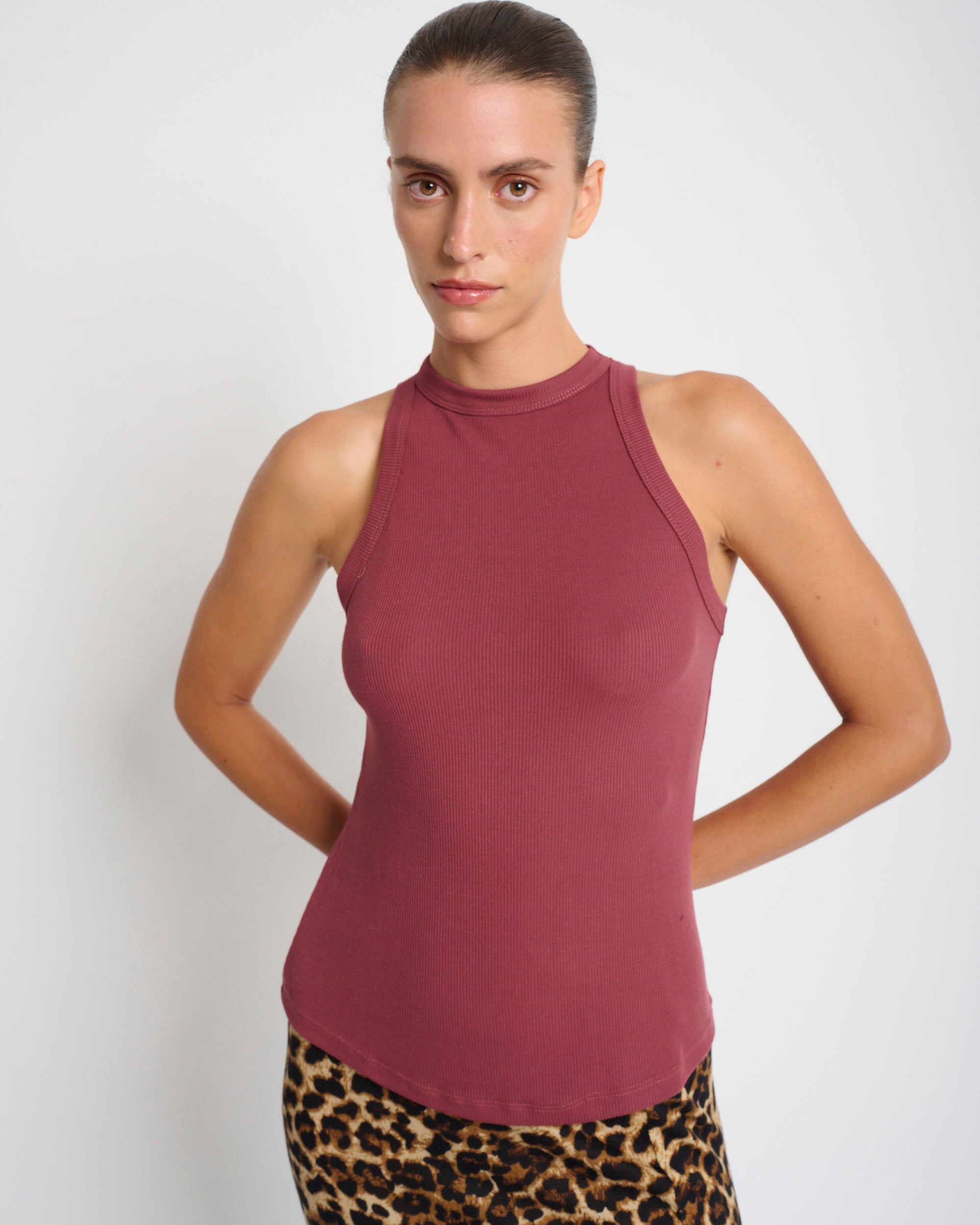 Odil Tank Top Wine - Layou Design by Shay Sobol