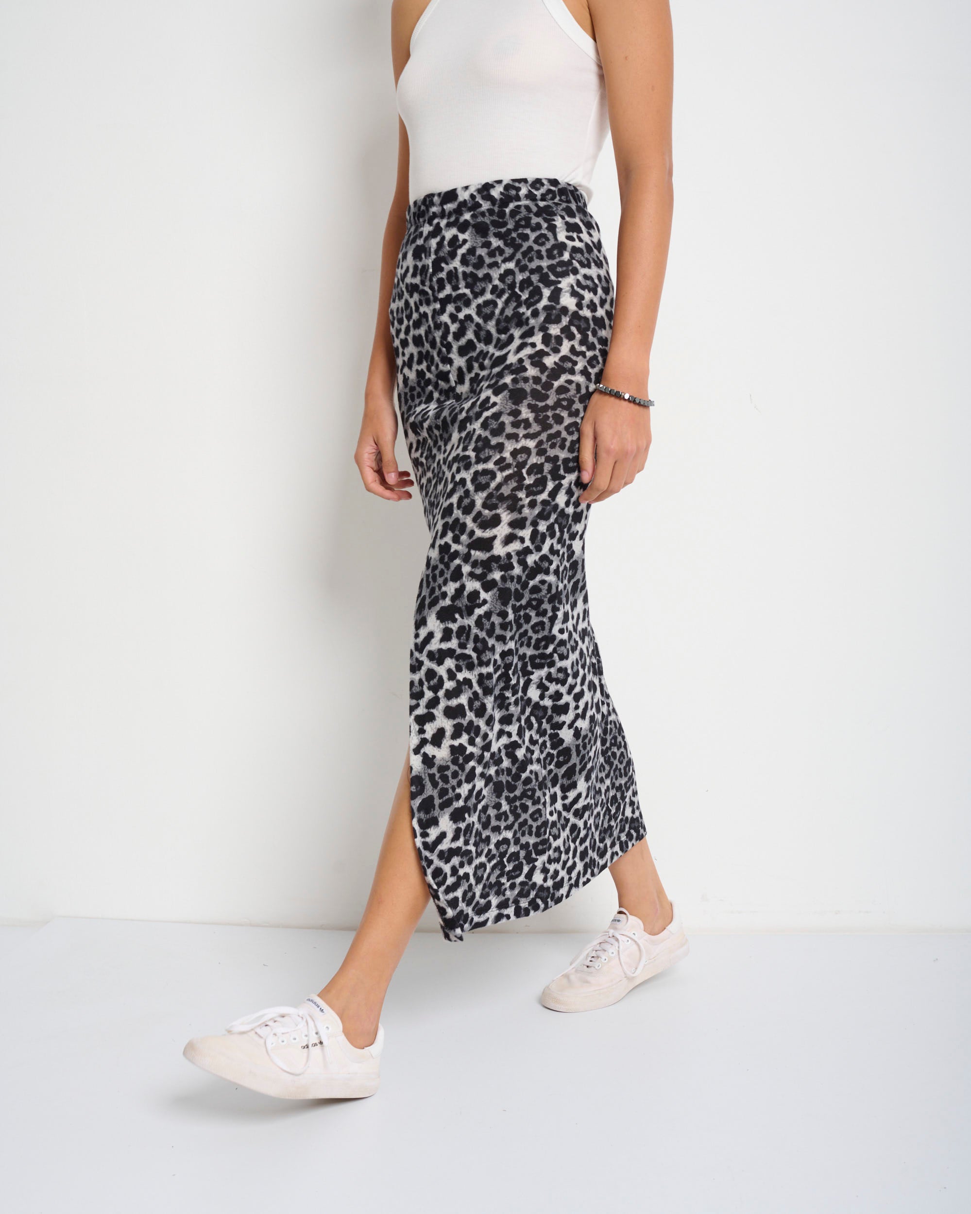 Lili Skirt Grey Leopard - Layou Design by Shay Sobol