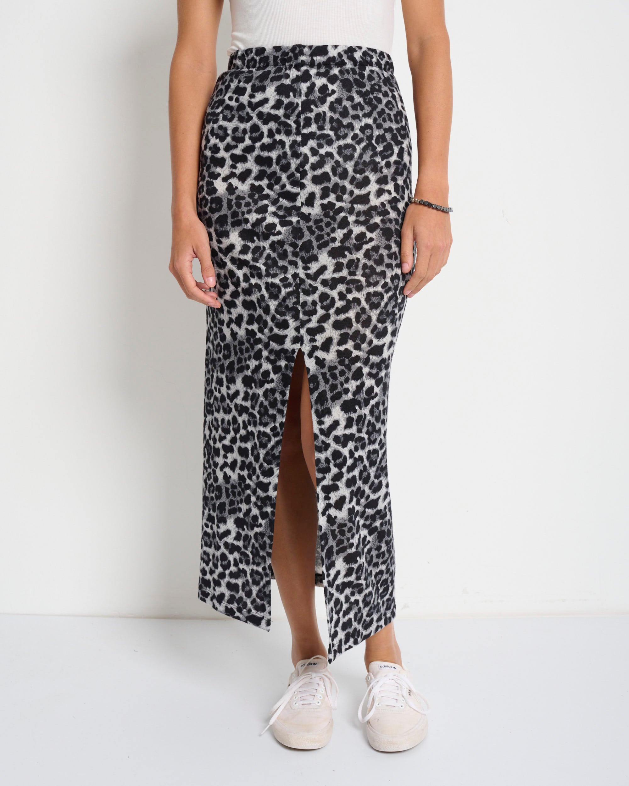 Lili Skirt Grey Leopard - Layou Design by Shay Sobol