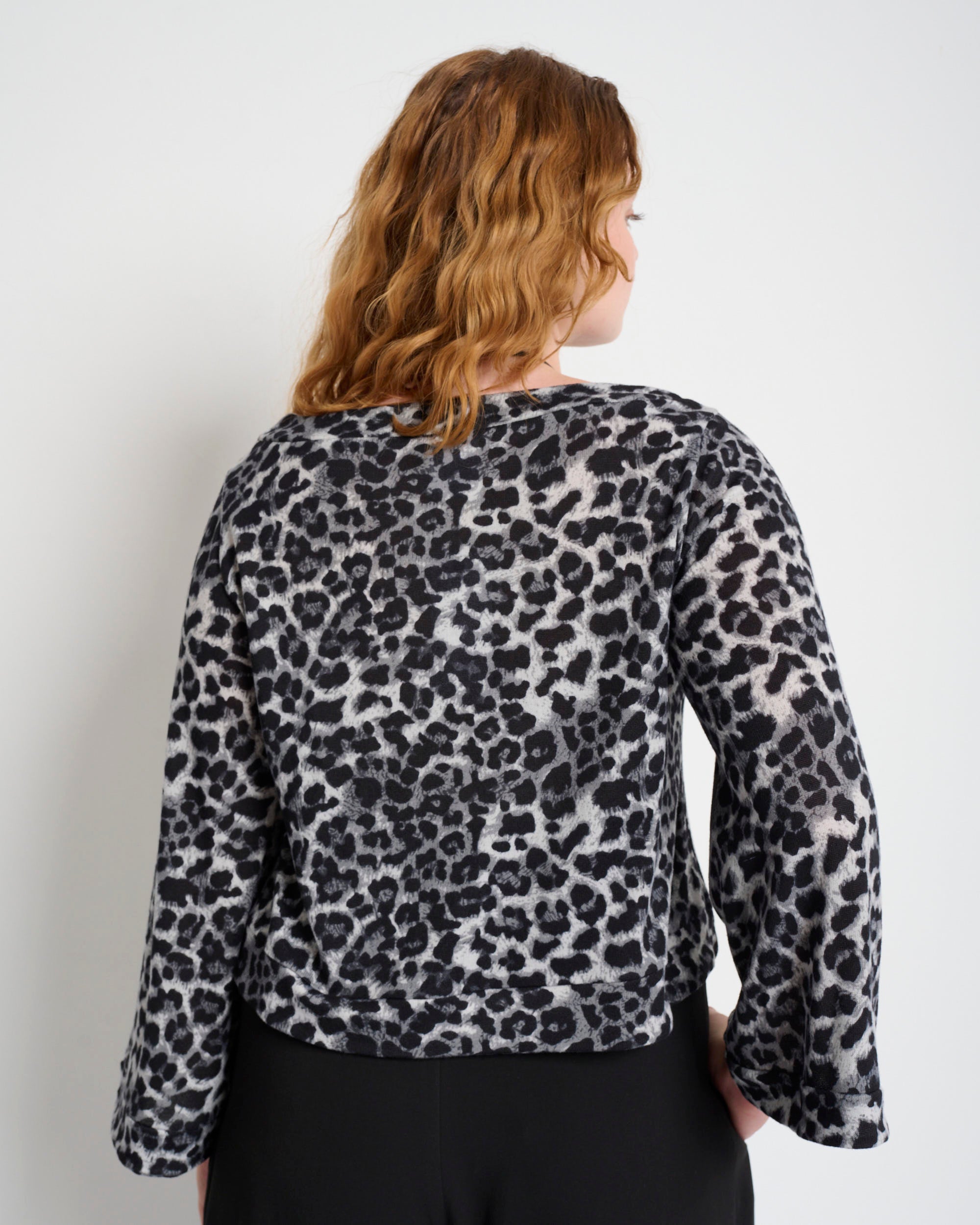 Lili Top Grey Leopard - Layou Design by Shay Sobol