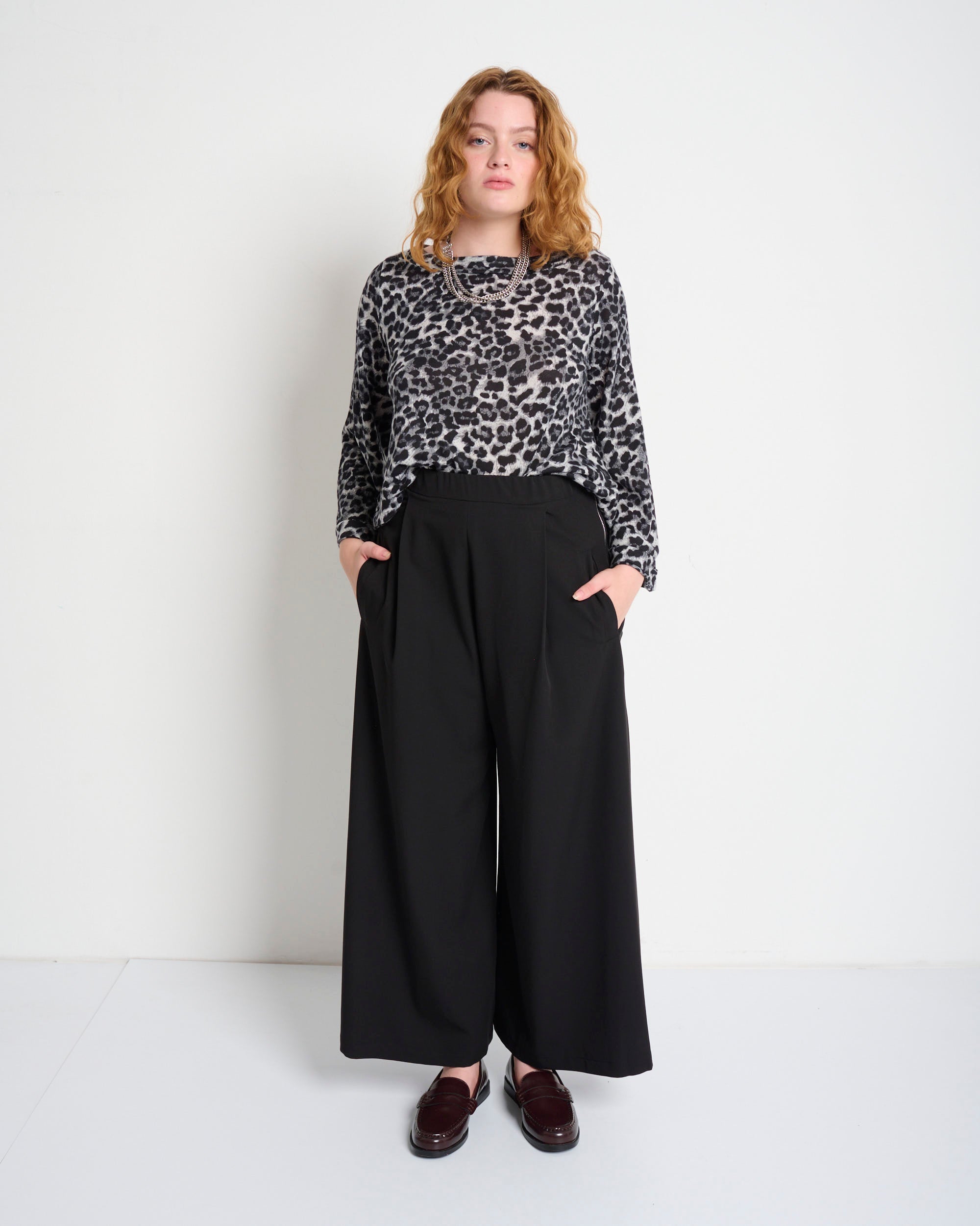 Lili Top Grey Leopard - Layou Design by Shay Sobol