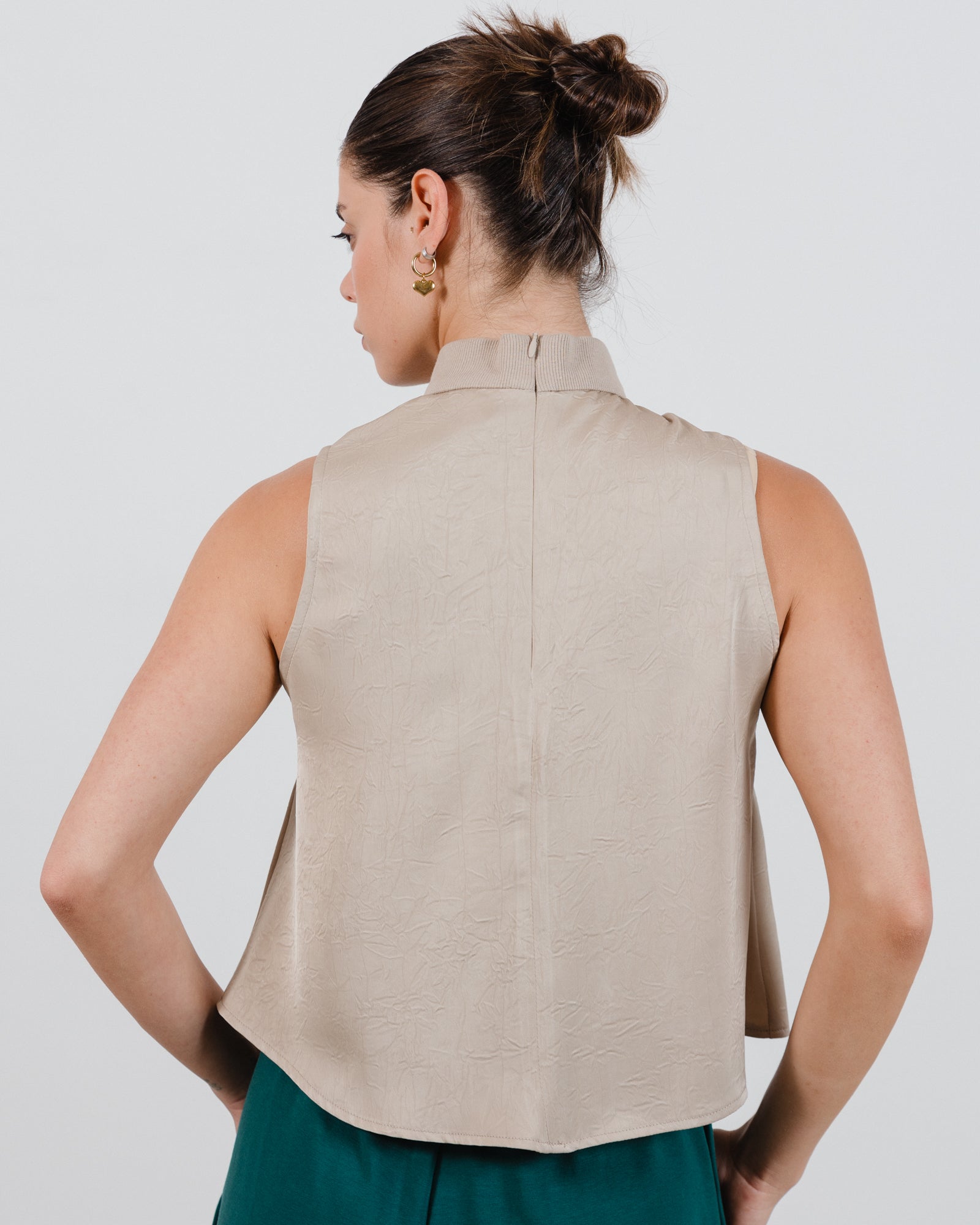 Helena Top Khaki - Layou Design by Shay Sobol