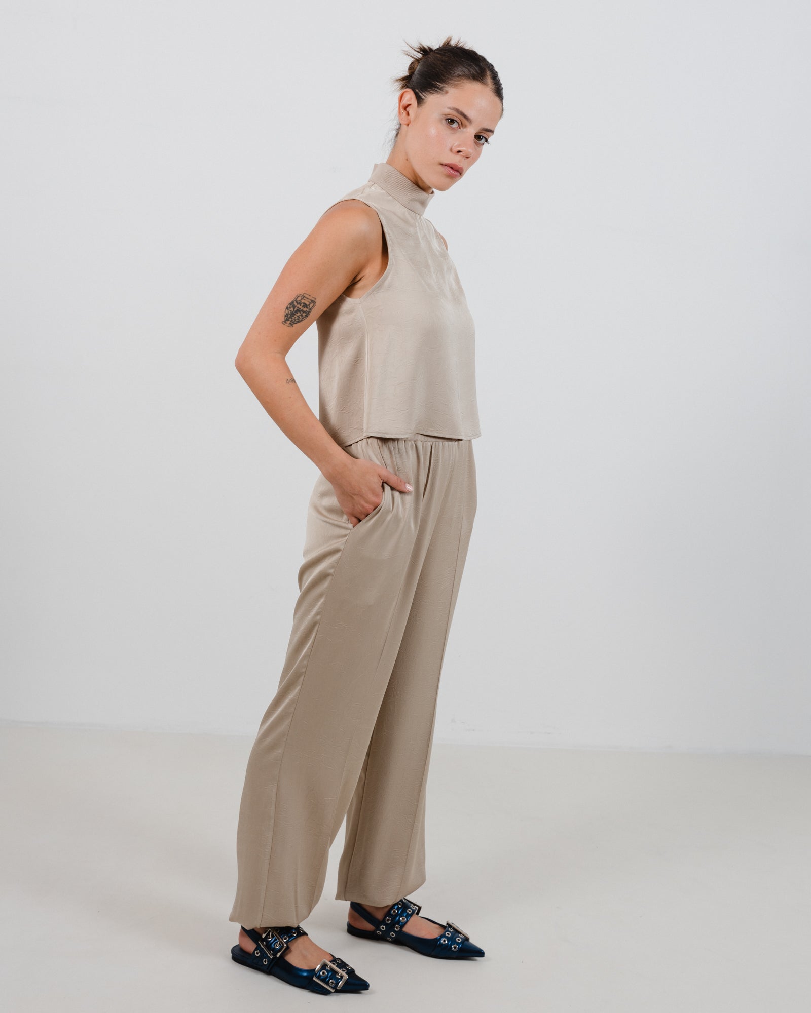 Helena Pants Khaki - Layou Design by Shay Sobol