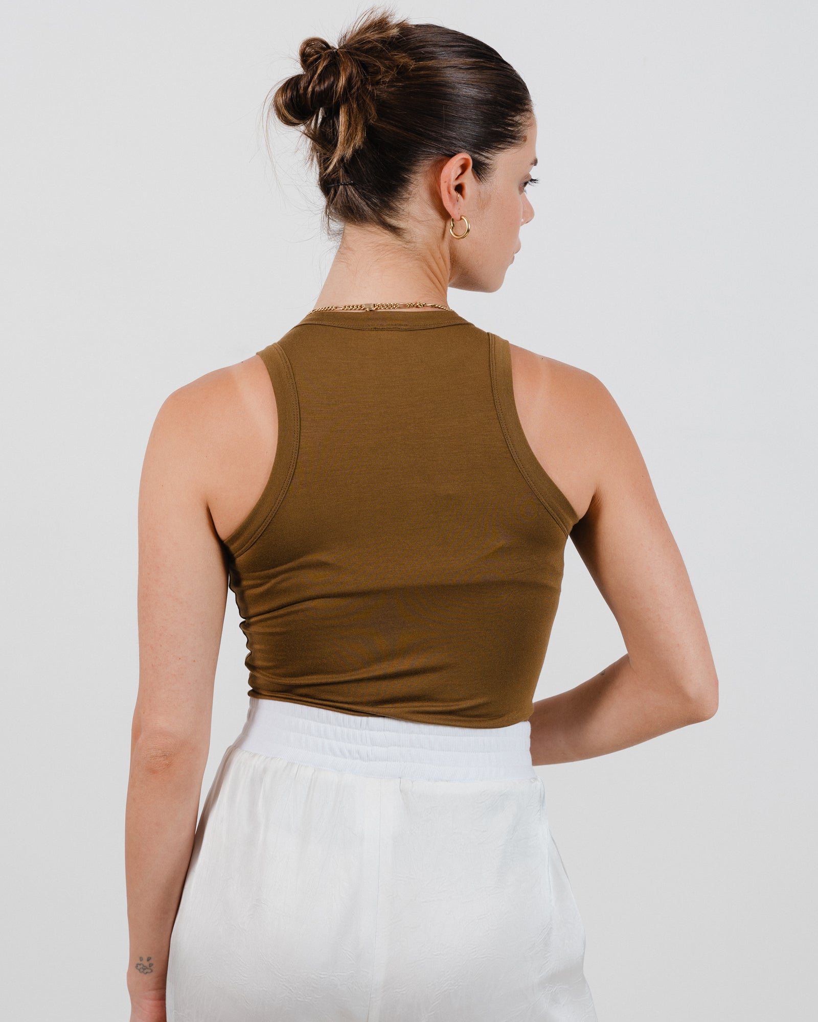 Barbara Top Olive green - Layou Design by Shay Sobol
