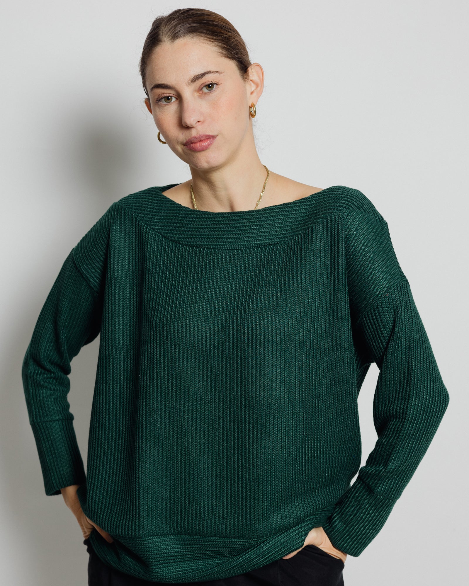 Bili Jumper Forest Green - Layou Design by Shay Sobol