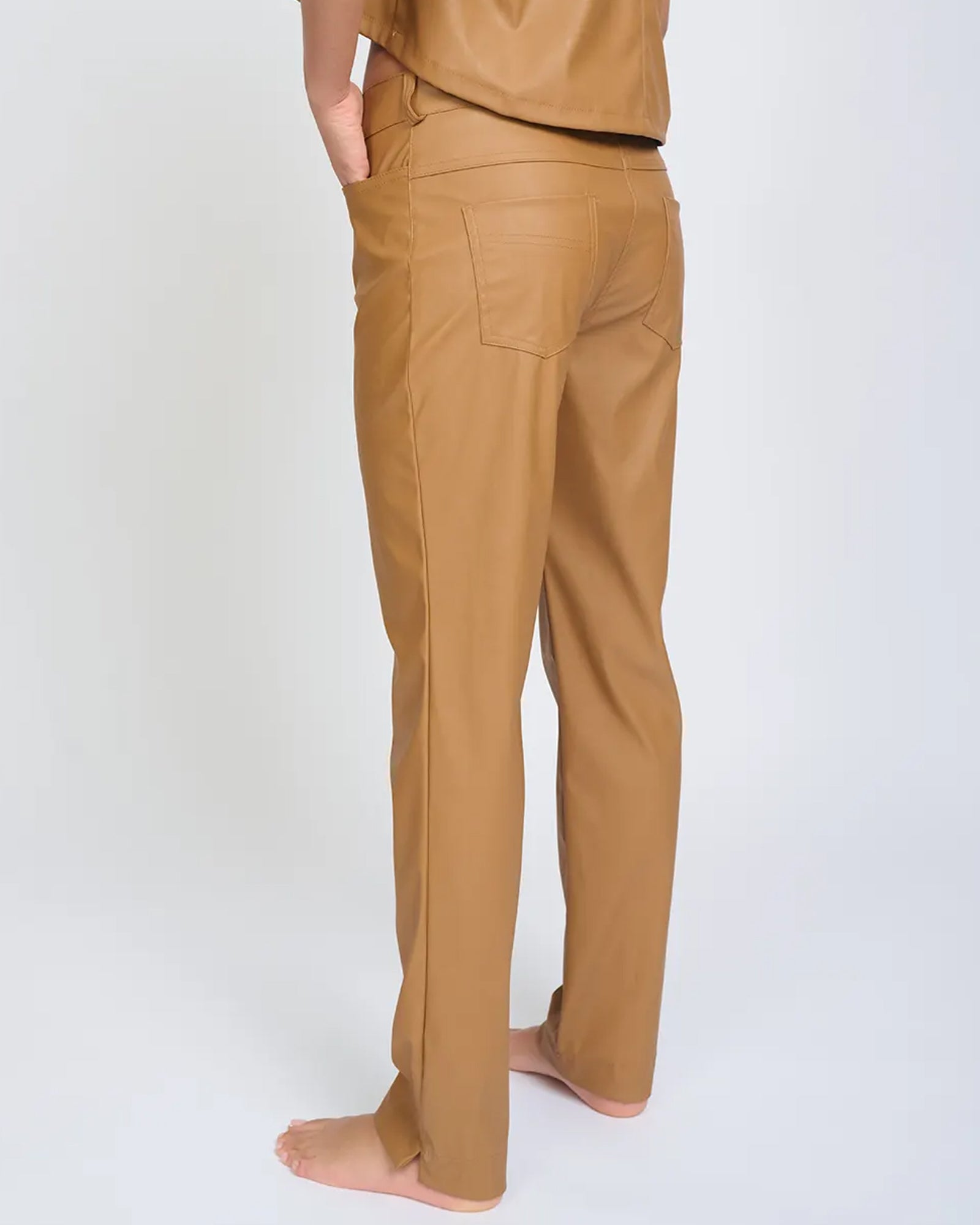 Ella Pants Camel Brown - Layou Design by Shay Sobol